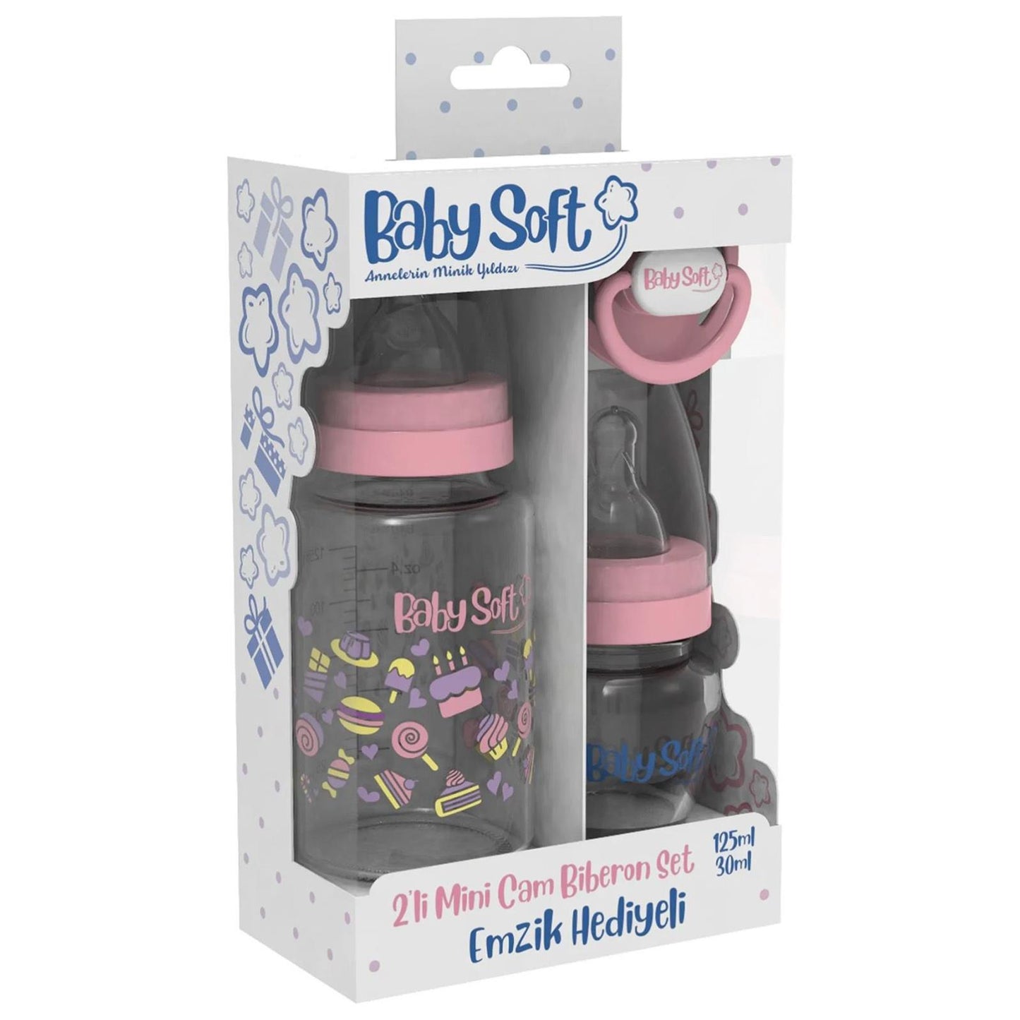 Baby Soft 2'li Mini Cam Biberon Set - Mavi