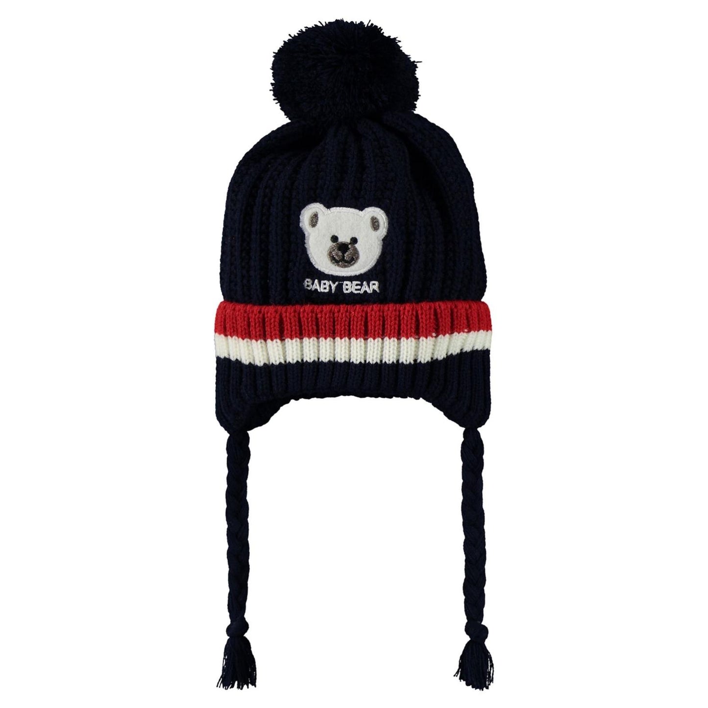 Civil Baby Baby Bear Nakış Desen 0-24 Ay Atkı Bere Eldiven Set - Lacivert