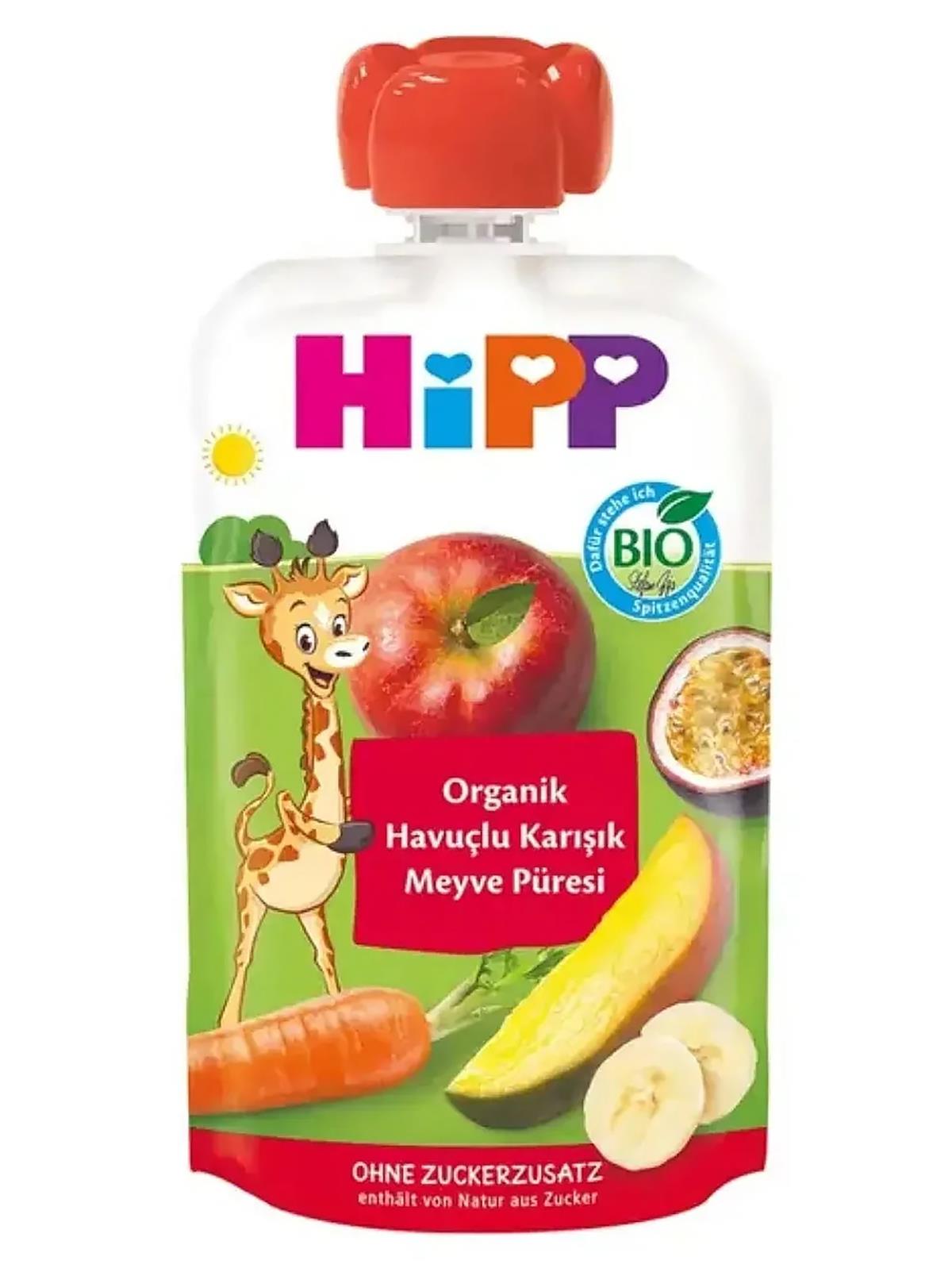 Hipp Mama Organik Havuçlu Karışık Meyve Püresi 100 gr