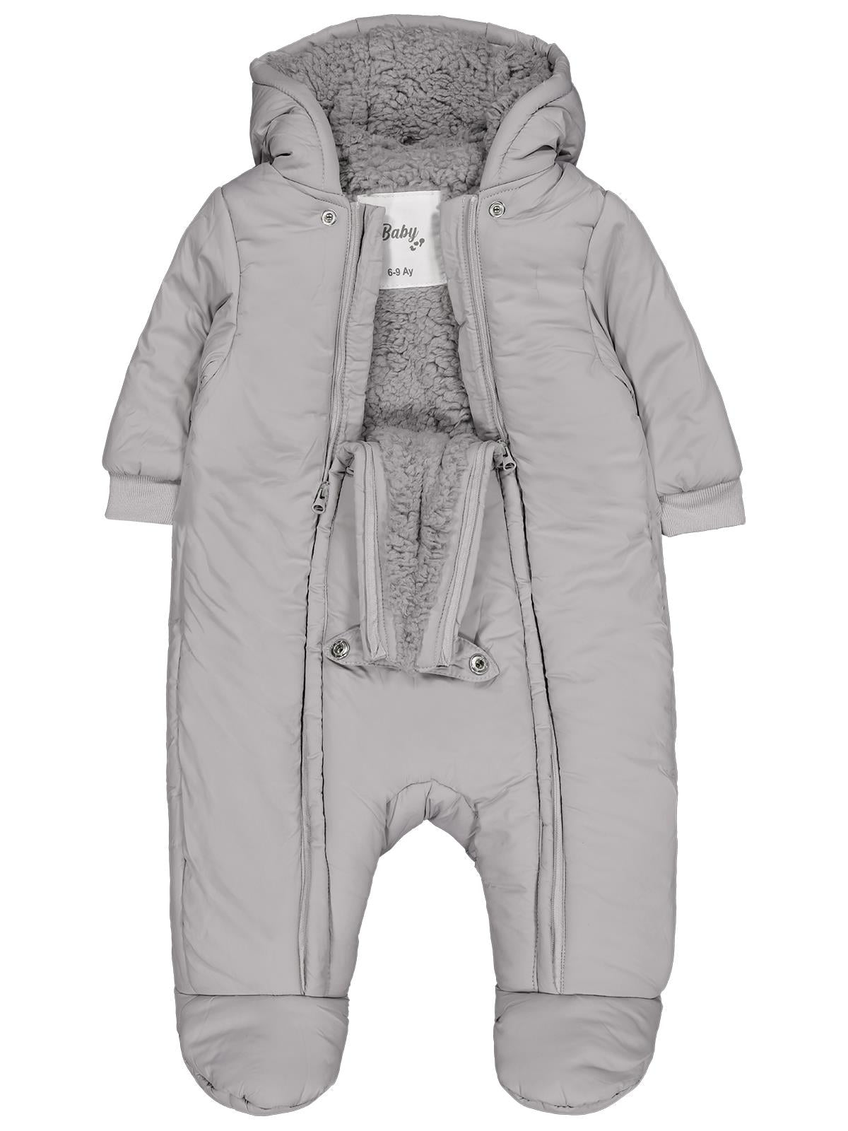 Civil Baby Kız Bebek Basic Astronot Tulum 6-18 Ay - Gri