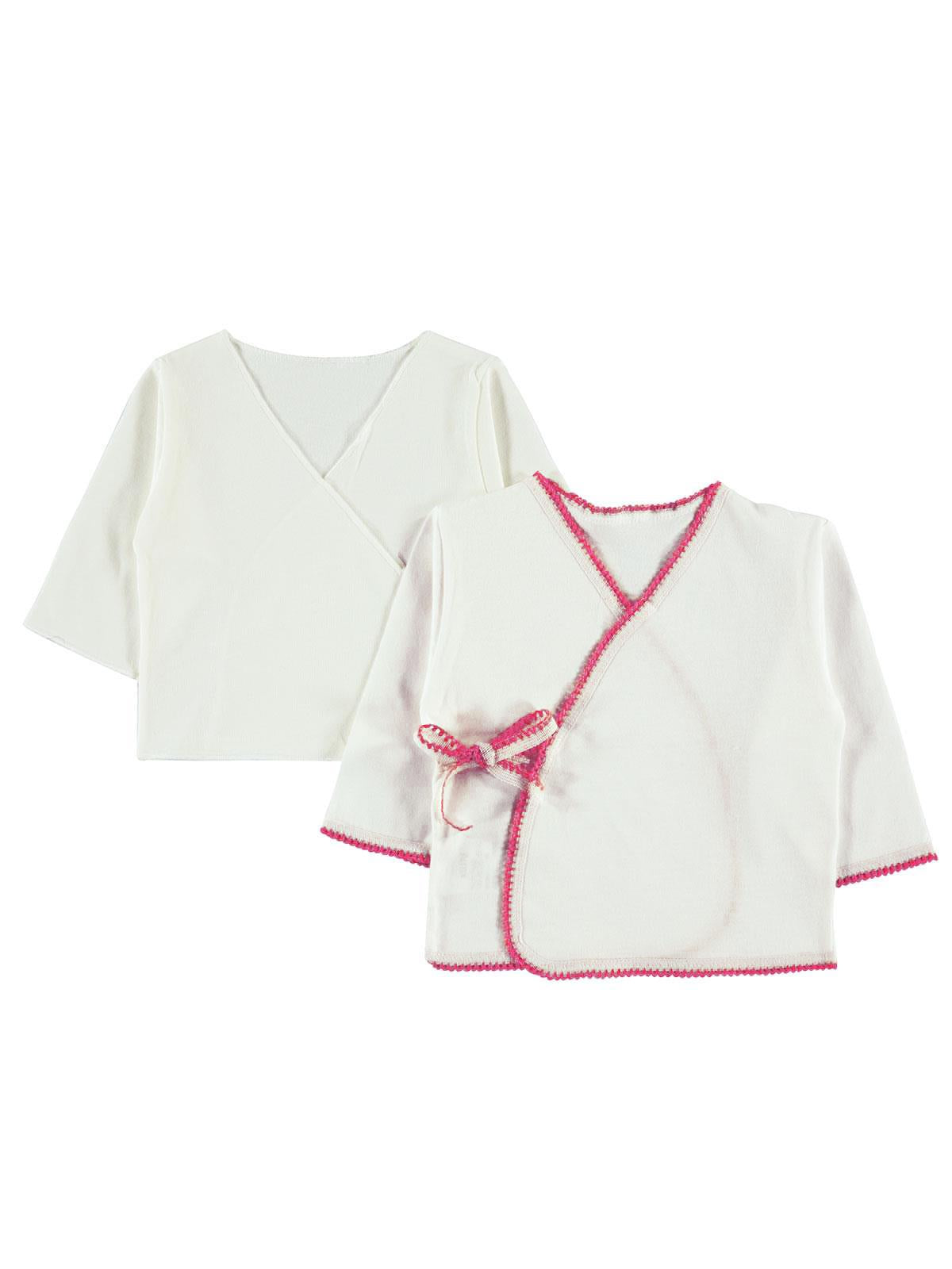 Civil Baby a Renkli Dantelli Unisex İç Dış Zıbın Takımı - Pembe