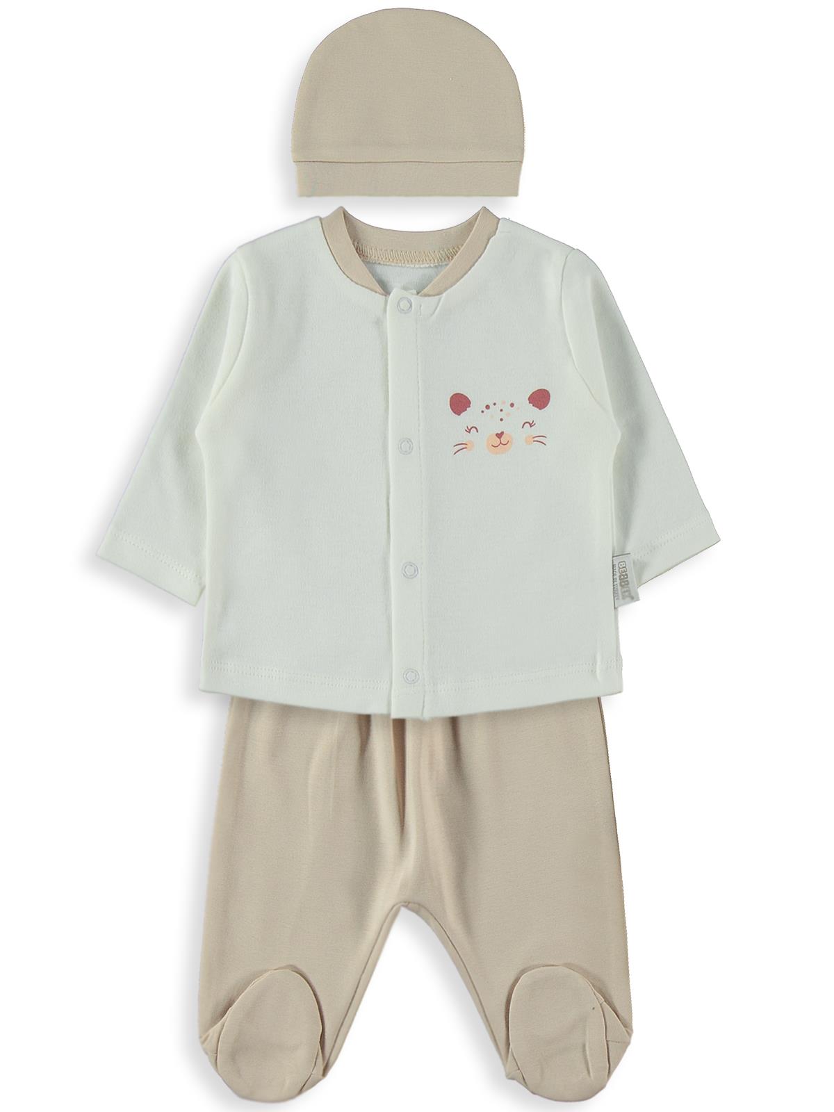 Bebbek Baby Gırls Leopard Zıbın Setleri - Pembe