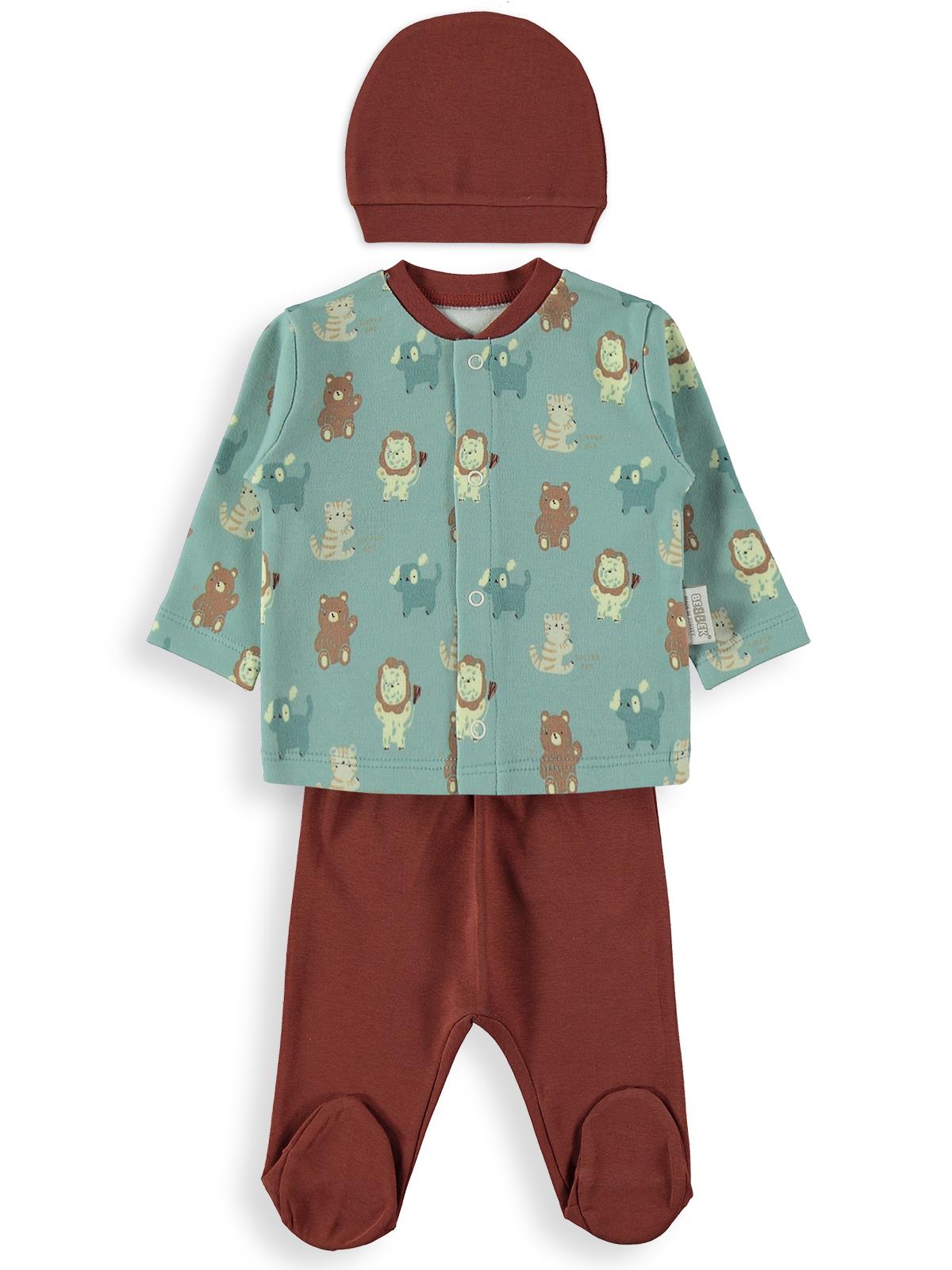 Bebbek Cute Anımals Zıbın Setleri - Bordo