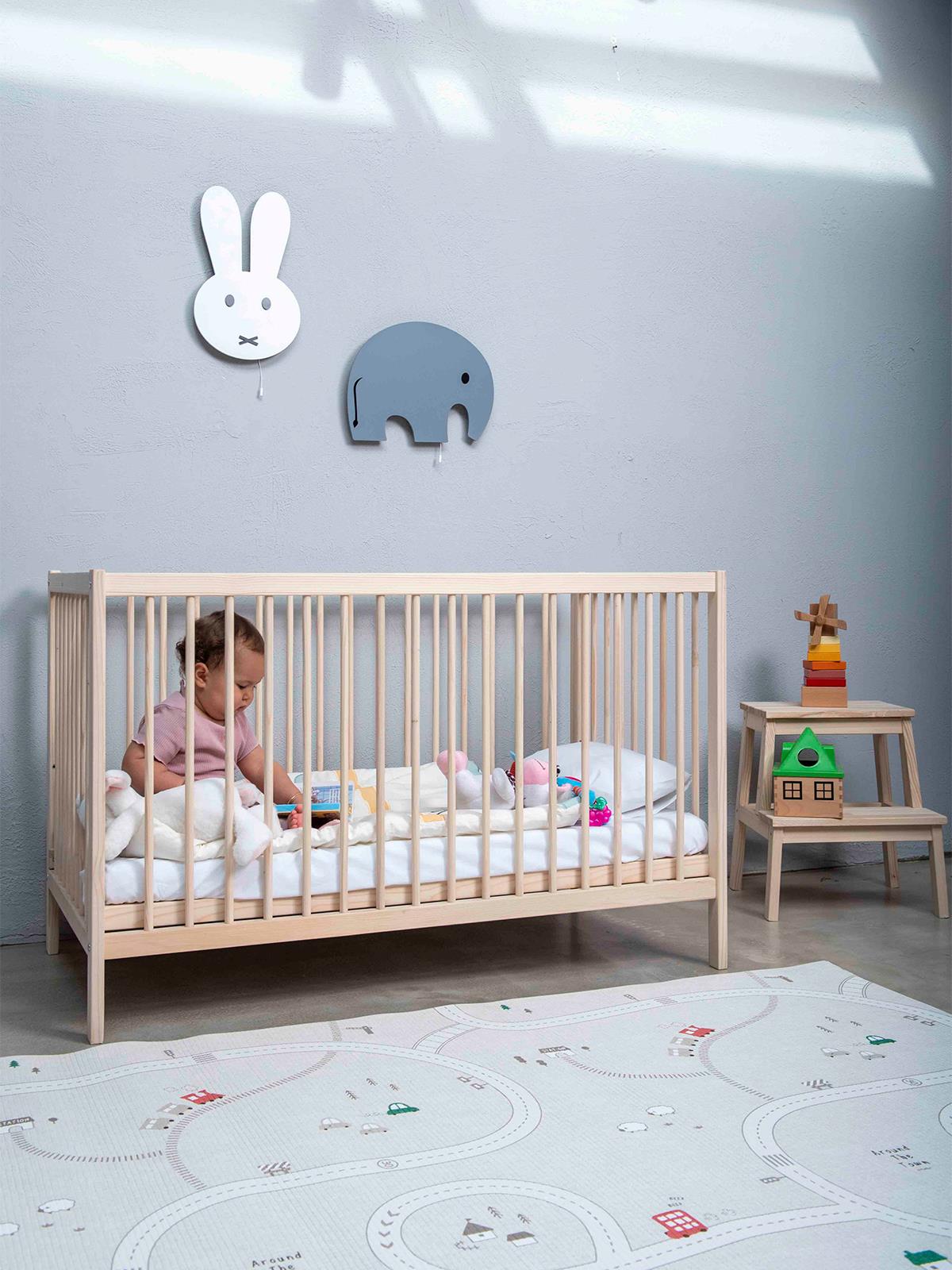 Kukka Doğal Ahşap 3 Kademeli Beşik 60x120cm