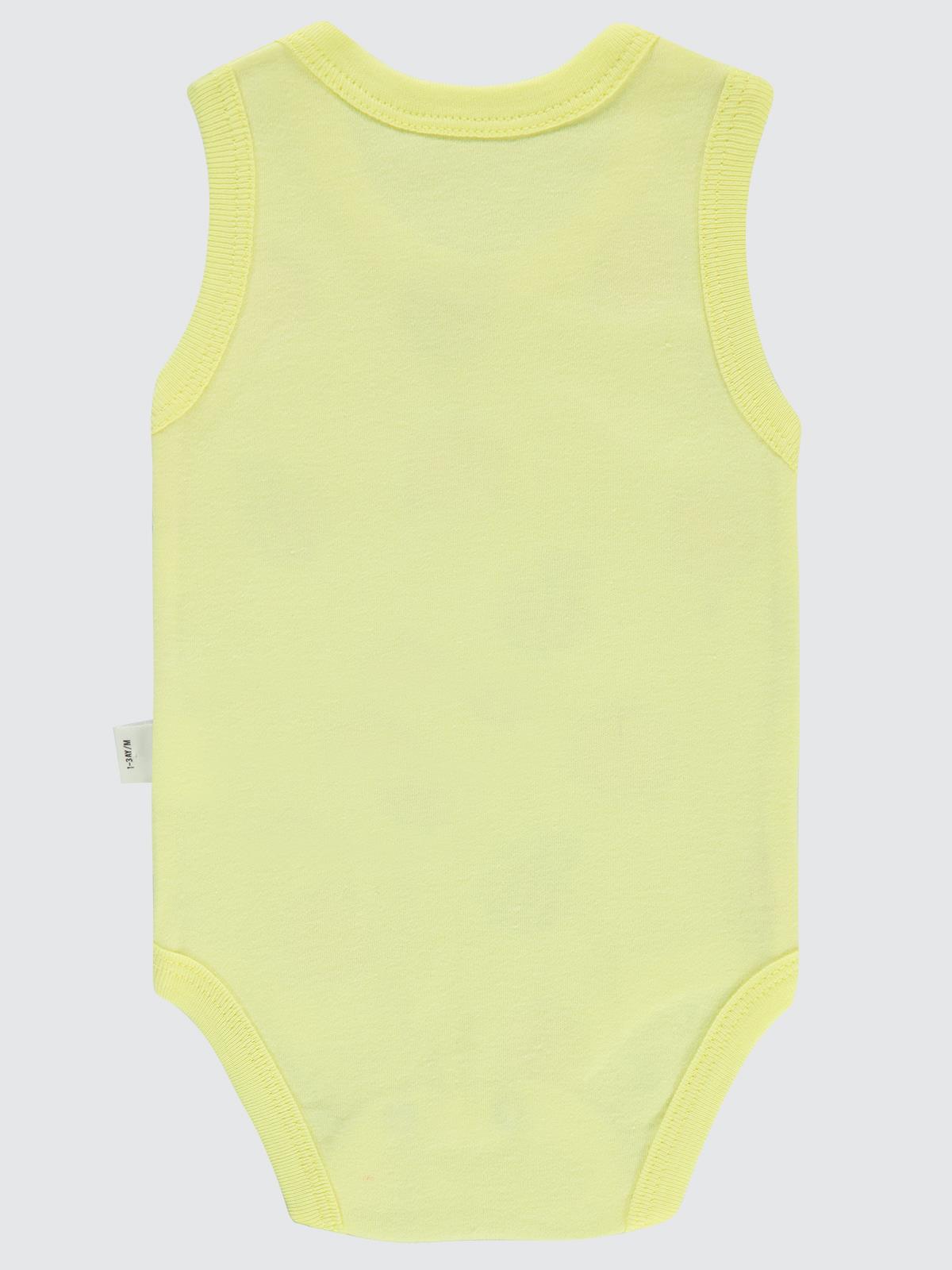 Civil Baby Arı Empirme Baskılı Sfr.Kol1-36 Ay Çıtçıtlı Badi - Sarı