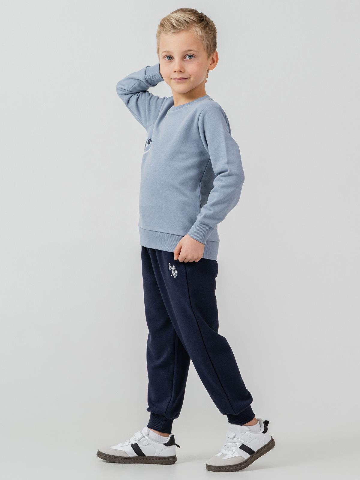 U.S. Polo Assn Kids Eşofman Takımı | 3 İp-3 İp Uzun Kol Bisiklet Yaka | Okul Kreş ve Günlük Kullanım - Mavi