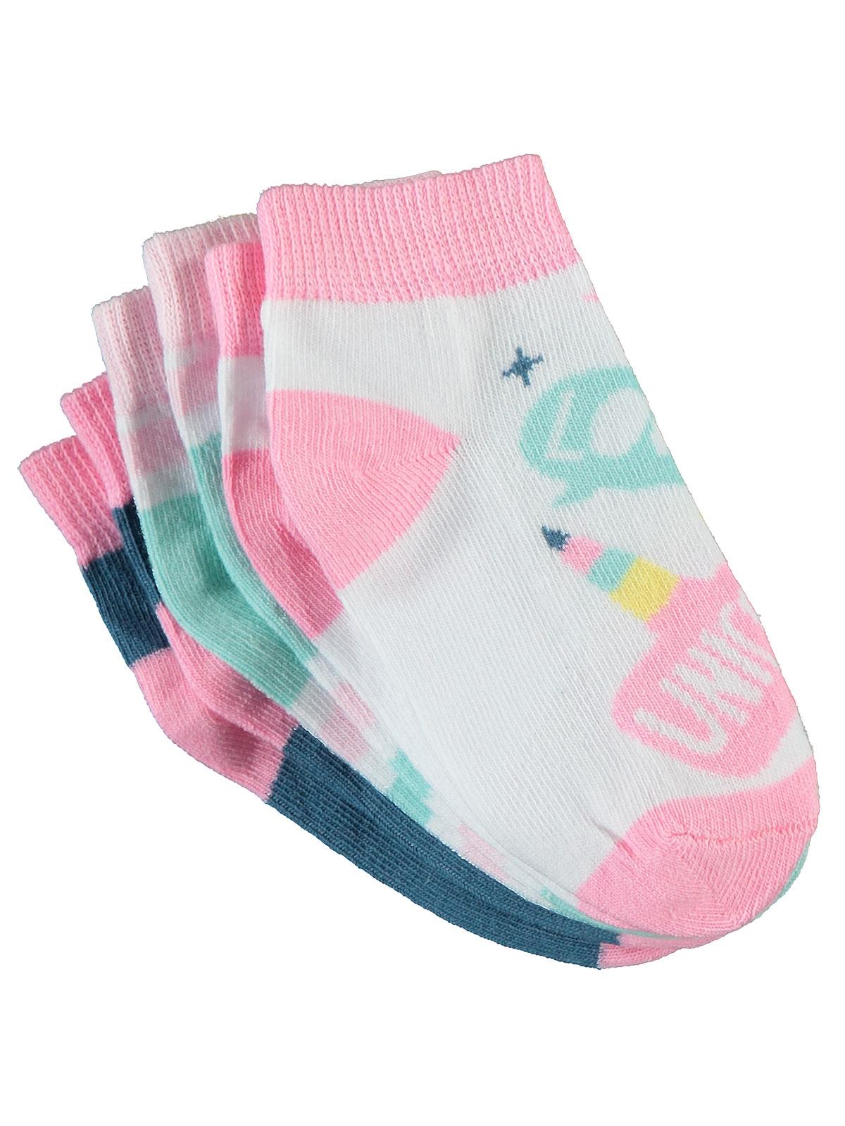 Civil Girls Unicorn 3'lü 2-12 Yaş Kız Patik Çorap - Standart