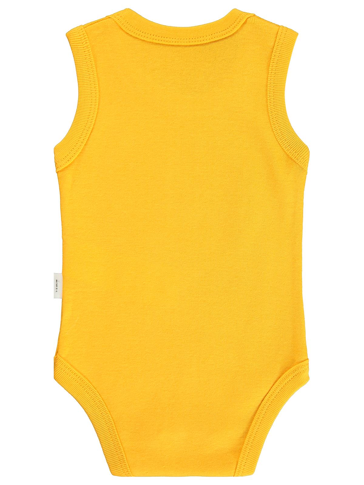 Civil Baby Little Bear Baskılı 1-36 Ay Çıtçıtlı Badi - Hardal