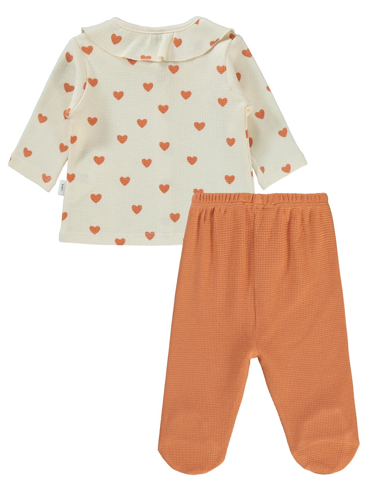 Civil Baby Kalp Zürafa 1-6 Ay Pijama Takımı - Fil Dişi