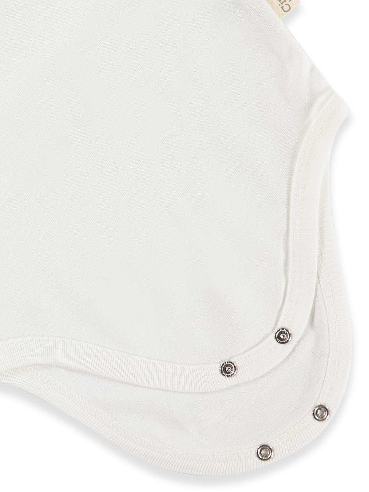 Civil Baby 3 lü Düz Sıfır Kol Çıtçıtlı Badi - Beyaz