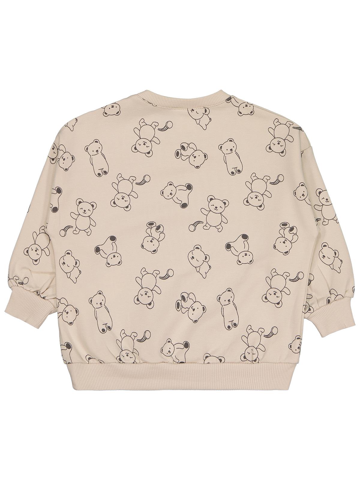 Civil Baby Kontür Ayı Empirme 6-18 Ay Sweatshirt - Bej