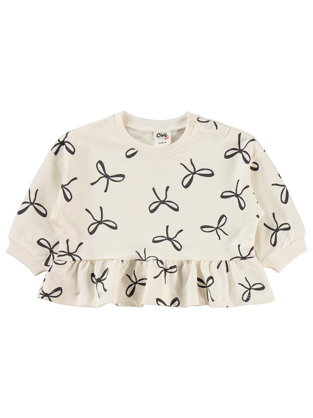 Civil Baby Fiyonk Empirme 6-18 Ay Takım - Ekru