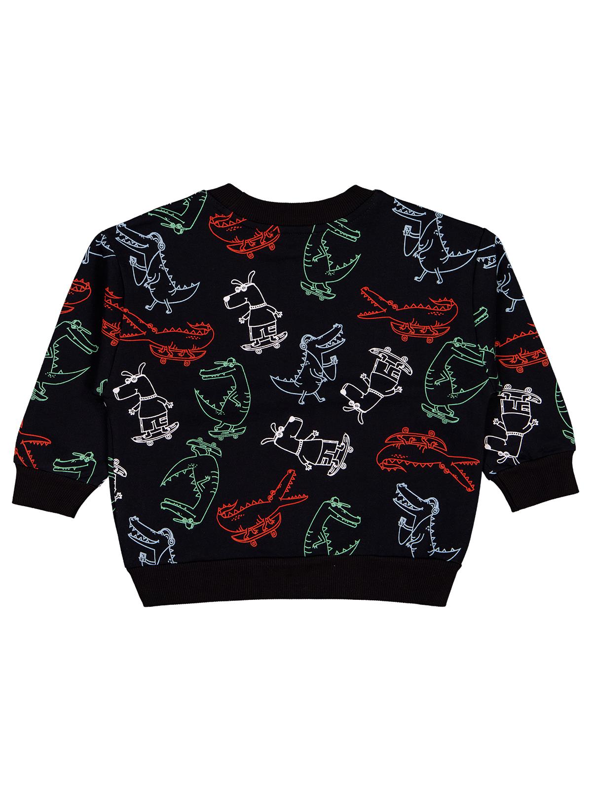 Civil Boys Timsah Empirme 2-5 Yaş Sweatshirt - Siyah