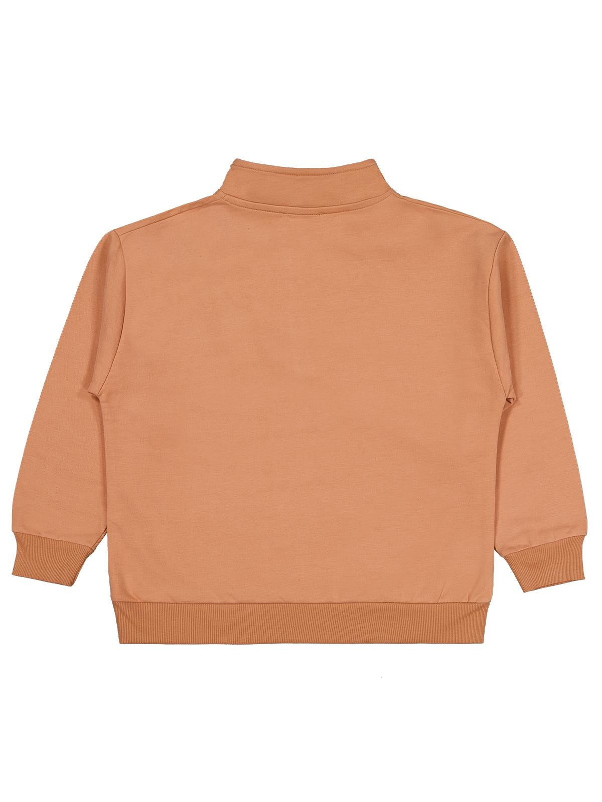 Civil Erkek Çocuk Mountaın Baskılı Sweatshirt | Fırçalı 2 İp Şardonlu | Okul Kreş ve Günlük Kullanım - Turuncu