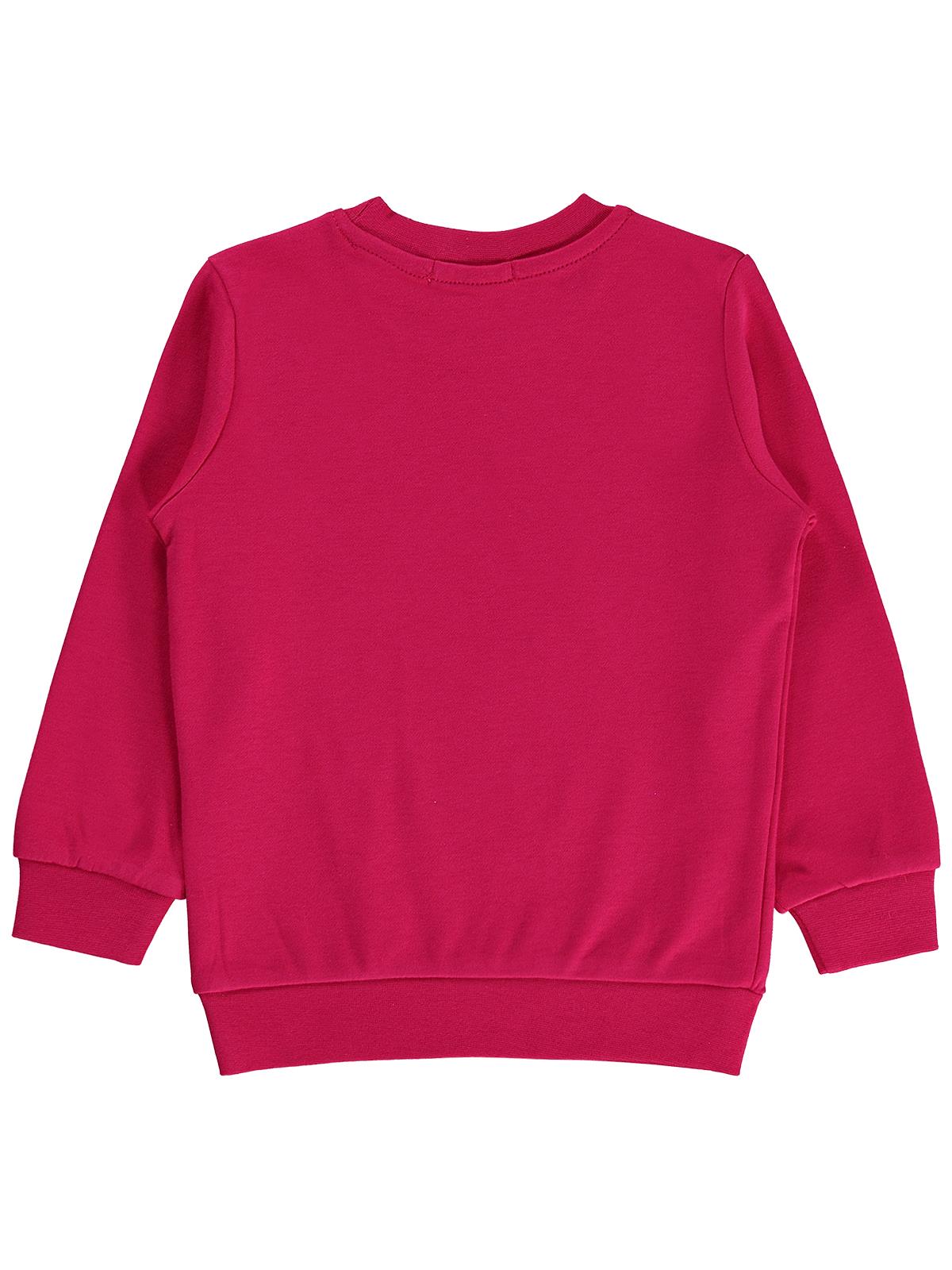 Civil Kız Çocuk Anime Baskılı Sweatshirt | İnterlok Uzun Kol | Okul Kreş ve Günlük Kullanım - Fusya