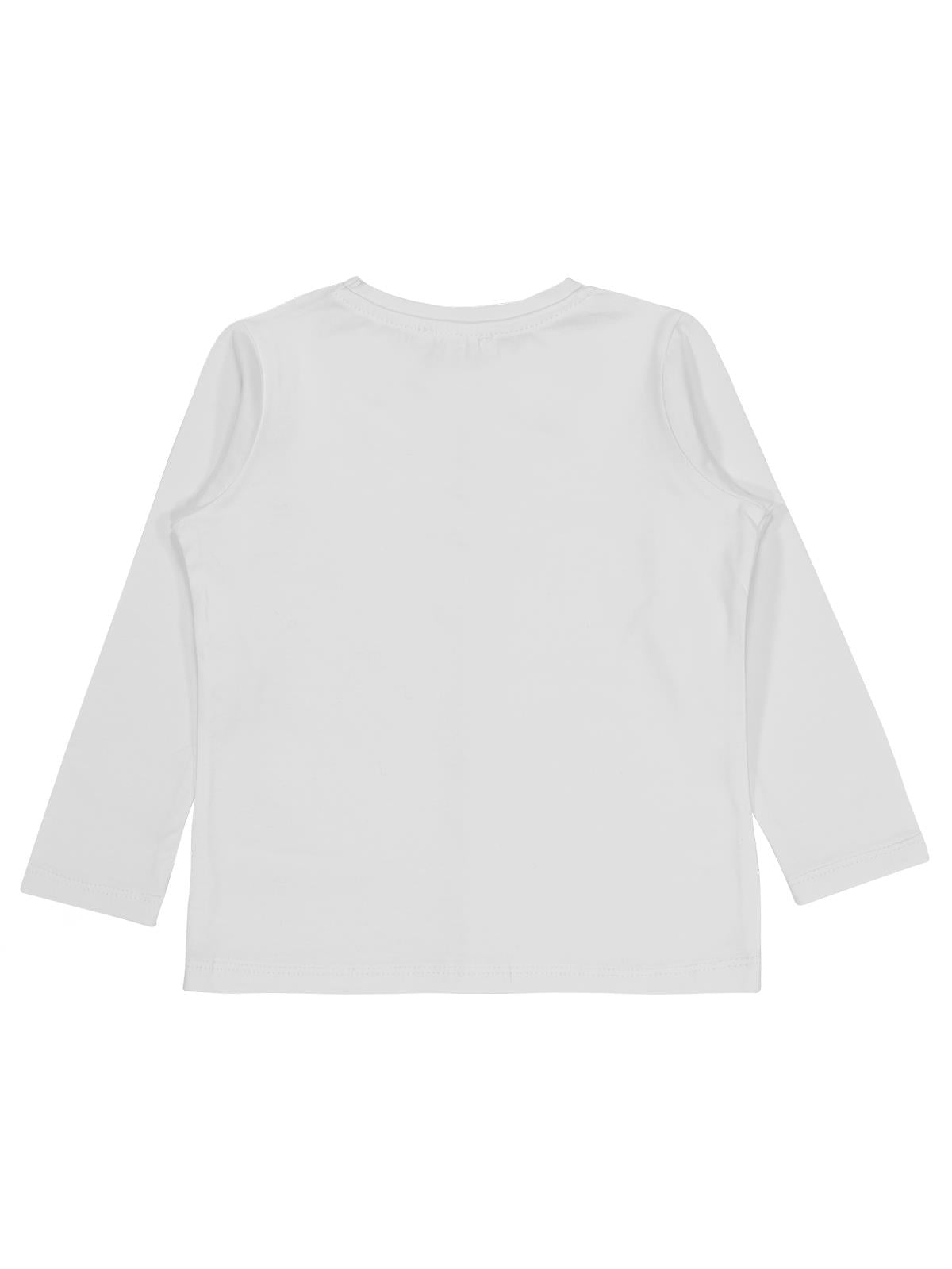 Civil Girls Kız Çocuk Basic Sweatshirt | Likralı Süprem Uzun Kol | Okul Kreş ve Günlük Kullanım - Beyaz