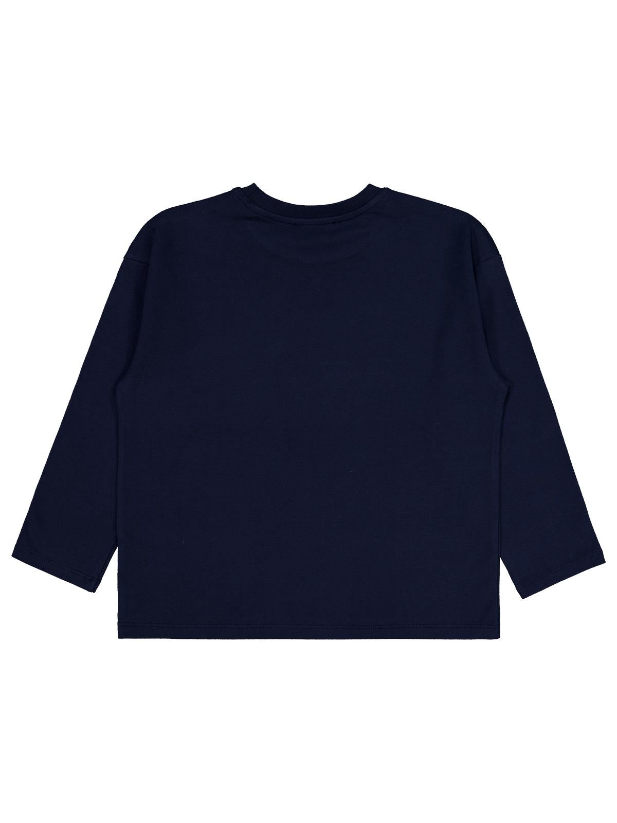 Civil Girls Be Happy Baskılı 6-9 Yaş Sweatshirt - Lacivert