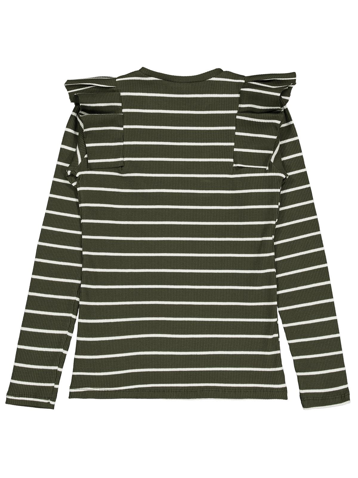 Civil Girls İnce Çizgili 10-13 Yaş Sweatshirt - Haki