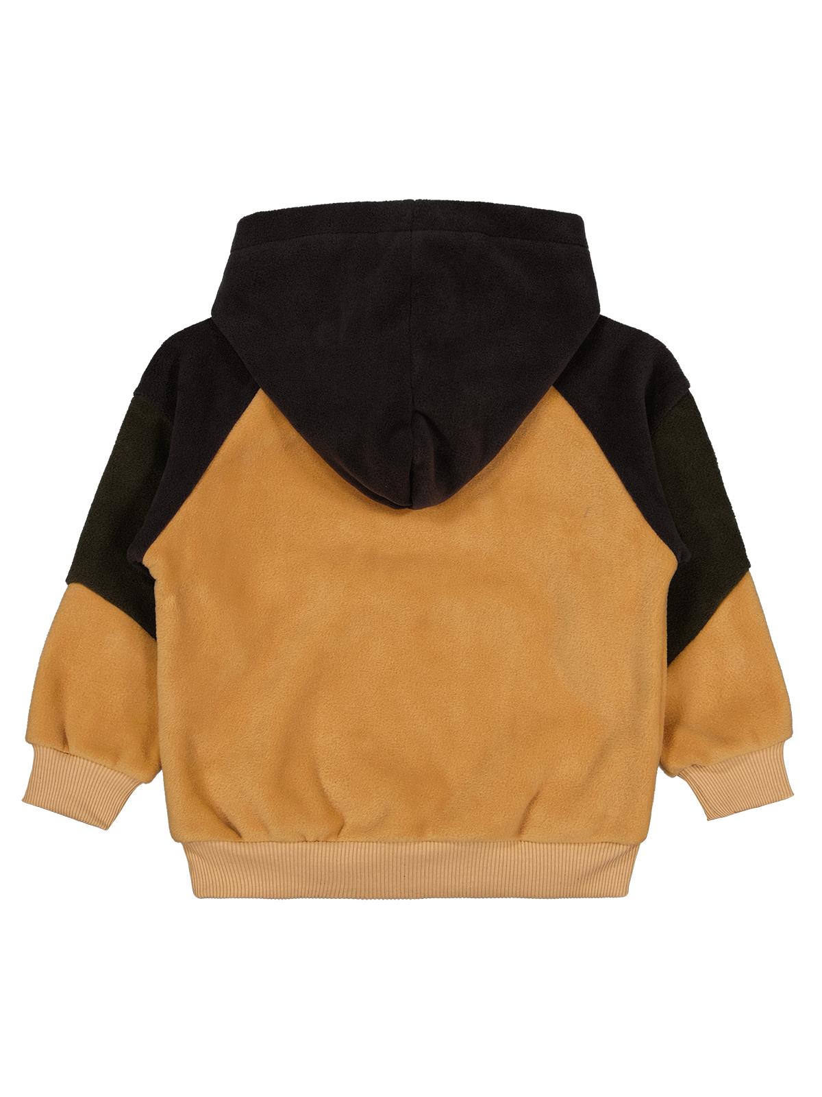 Civil Erkek Çocuk Parçalı Polar Sweatshirt | Polar Uzun Kol | Okul Kreş ve Günlük Kullanım - Bej