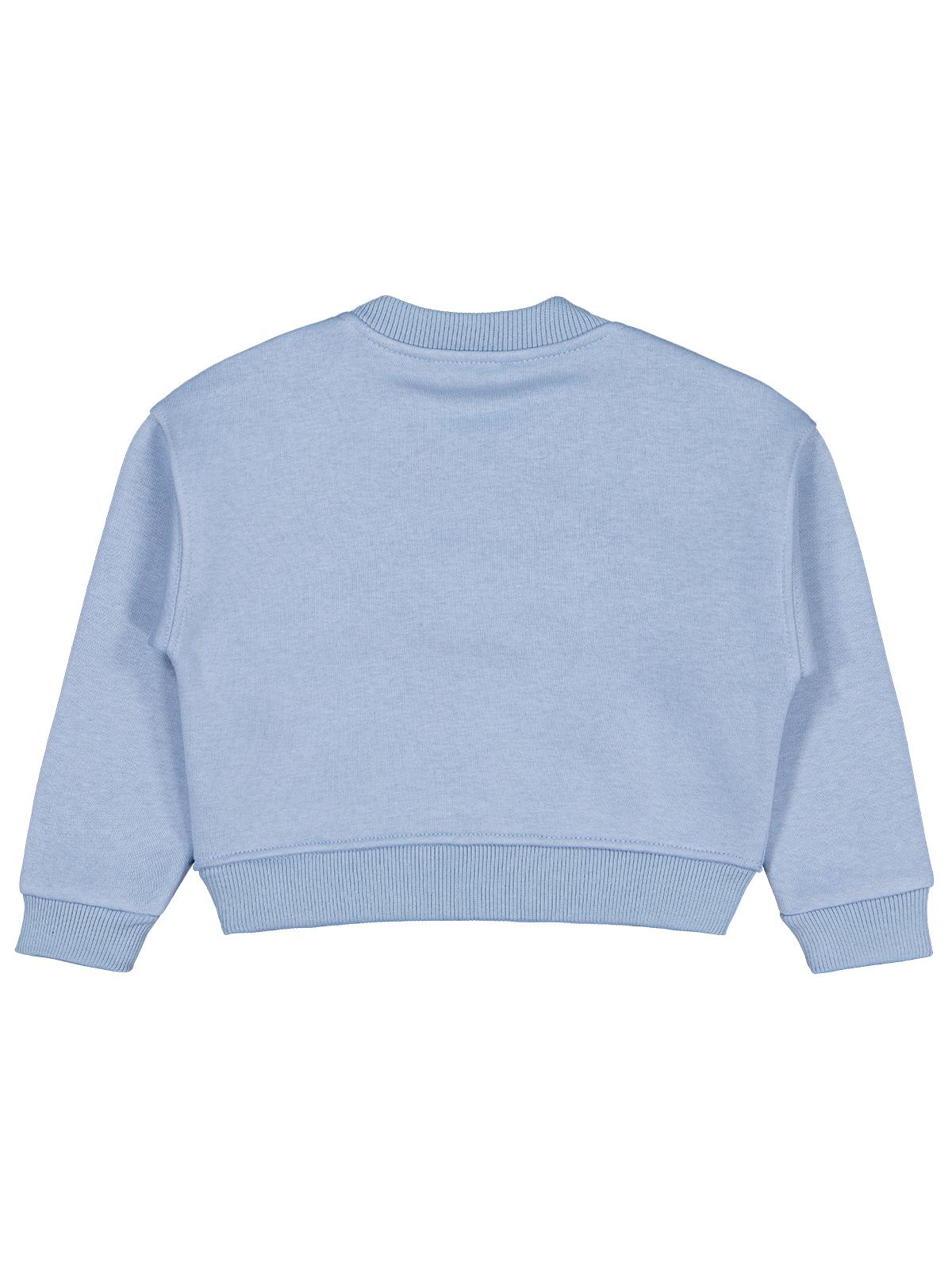 Civil Kız Çocuk Kelebek Aksesuarlı Sweatshirt | 3 İp Uzun Kol | Okul Kreş ve Günlük Kullanım - Mavi