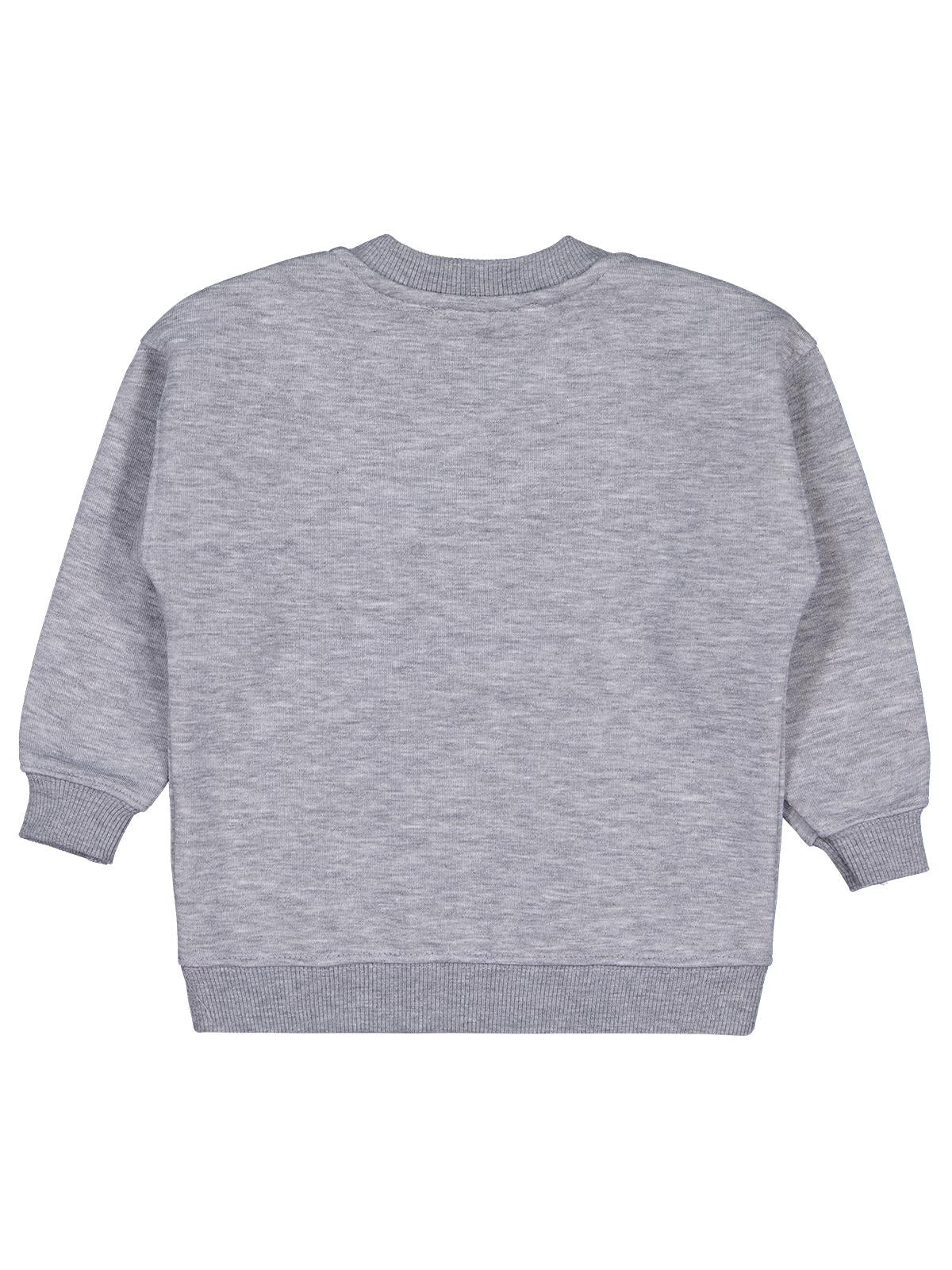 Civil Girls Leopar Baskılı 2-5 Yaş Sweatshirt - Gri