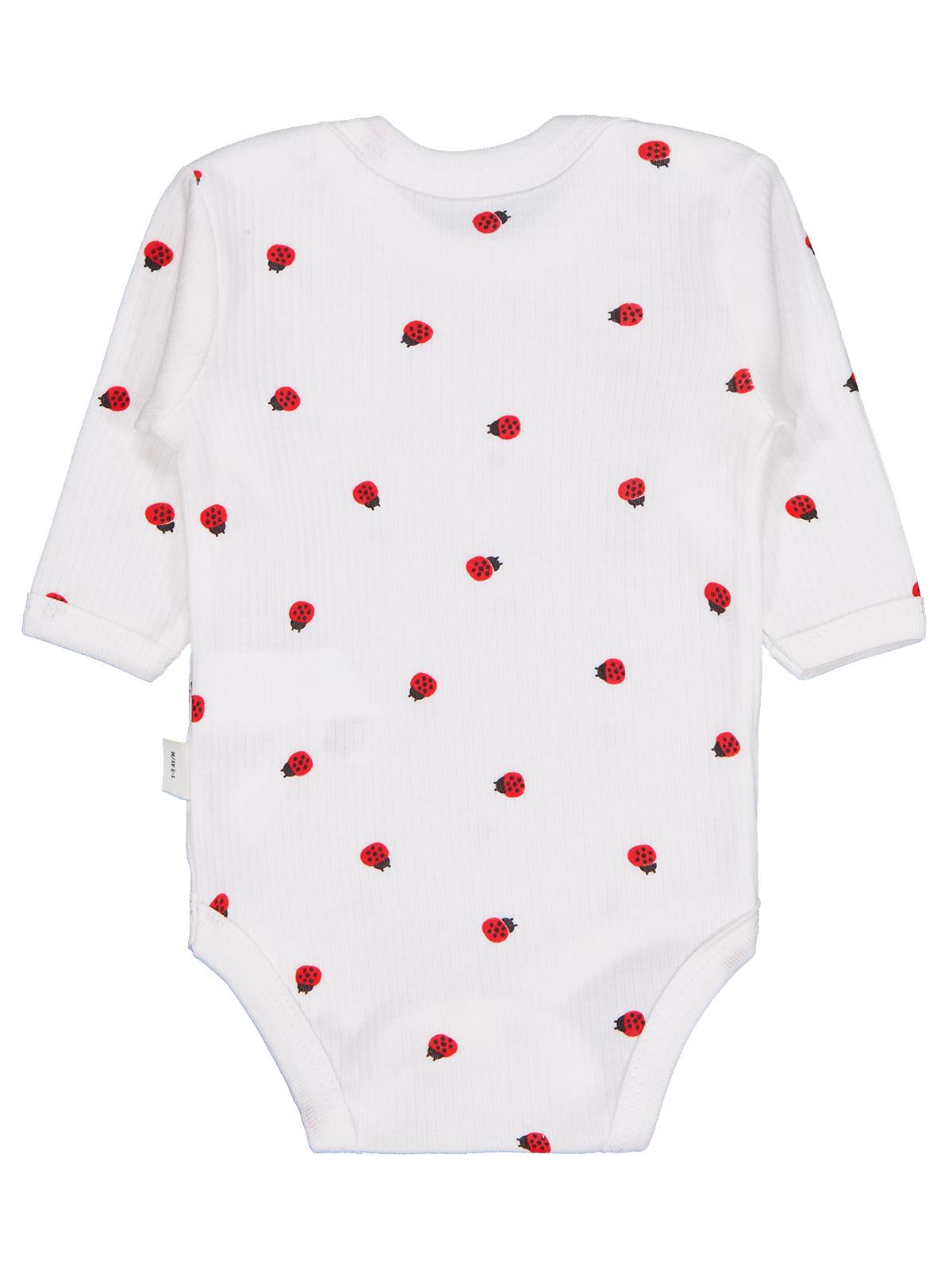 Civil Baby Uğur Böceği Empirme 0-48 Ay Çıtçıtlı Badi - Ekru