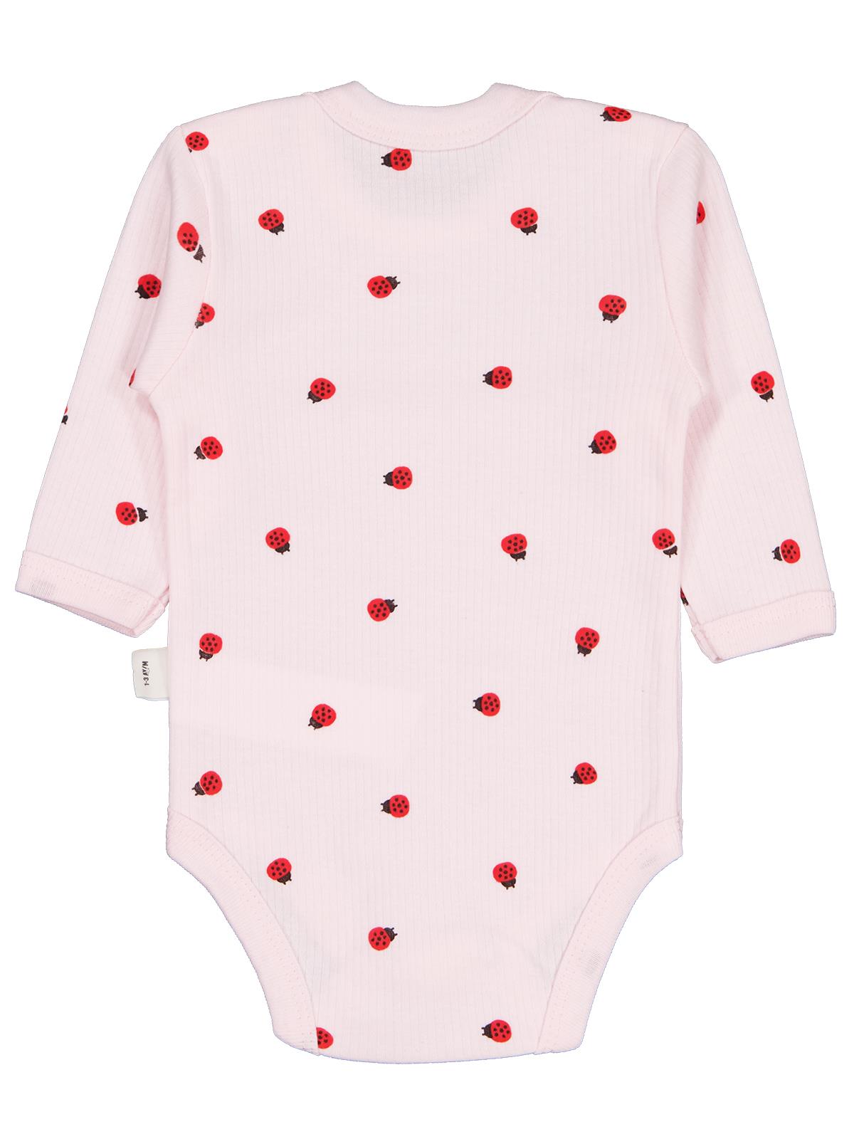 Civil Baby Uğur Böceği Empirme 0-48 Ay Çıtçıtlı Badi - Pembe