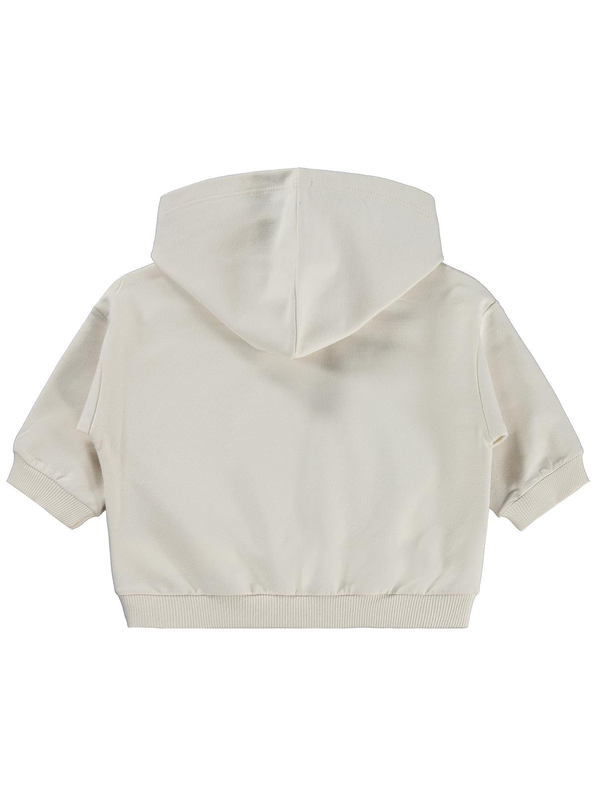 Civil Baby Civil Basic Kalp Etiketli Kapüşonlu 6-18 Ay Sweatshirt - Bej