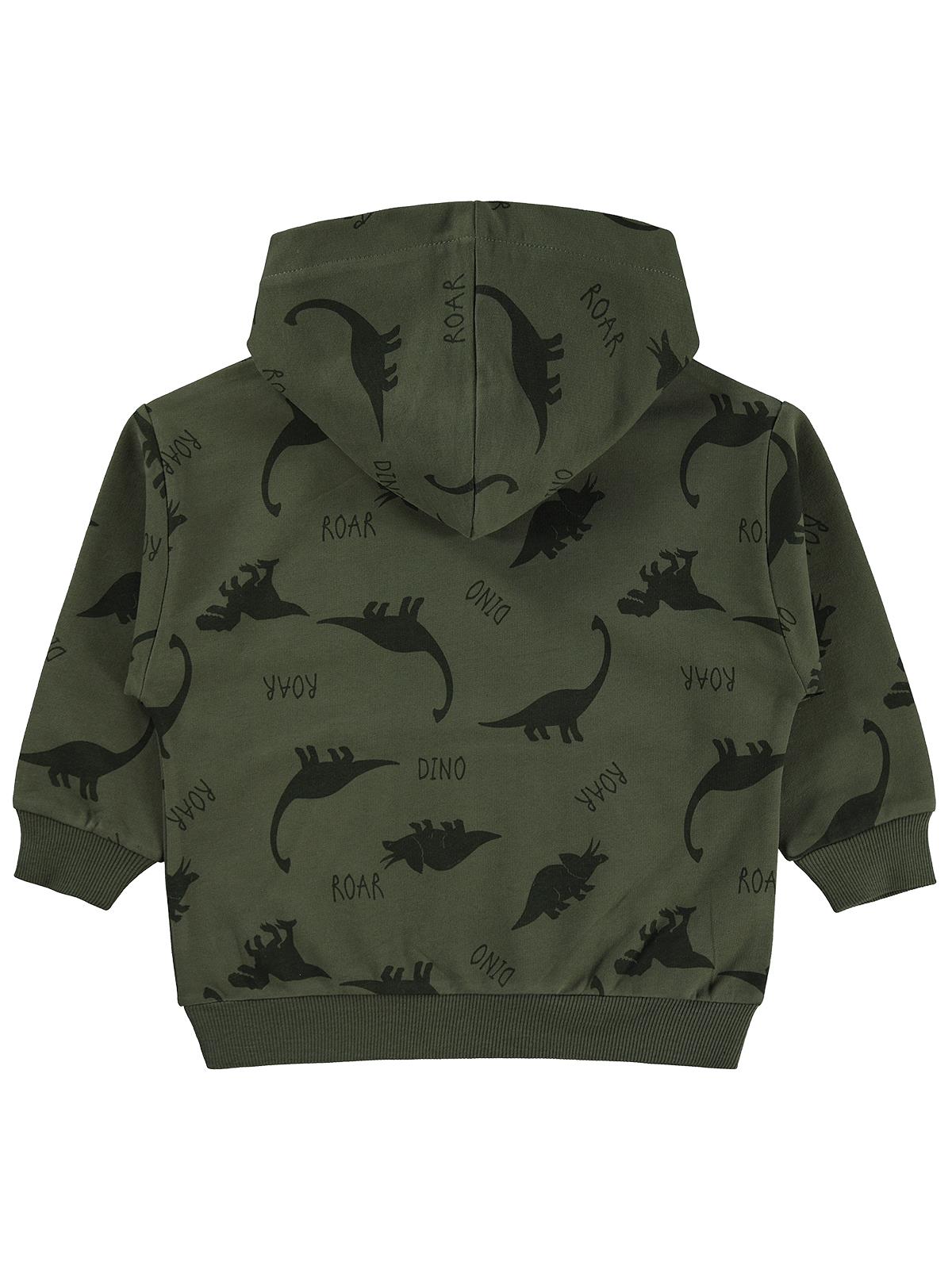 Civil Erkek Çocuk Dınosaur Walk Emp.Etiketli Sweatshirt | Okul Kreş ve Günlük Kullanım - Haki
