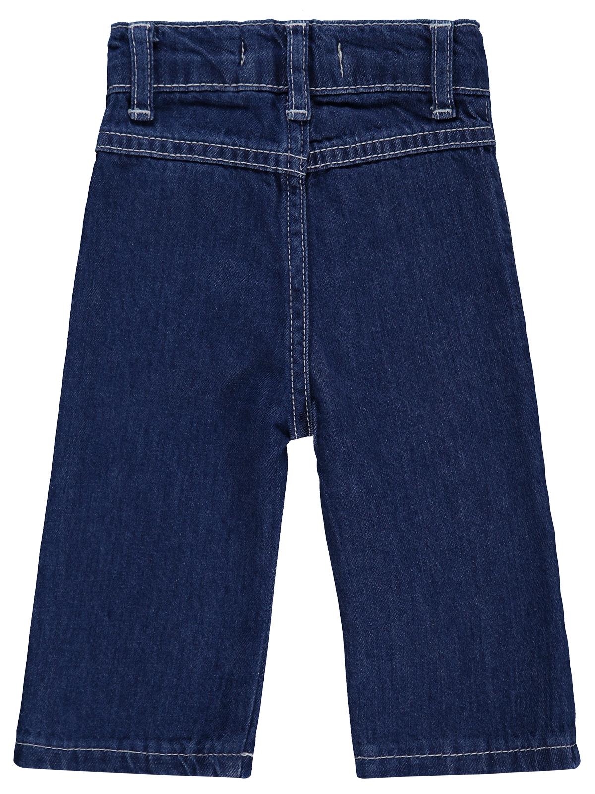 Civil Baby Kız Bebek Kalp Pachli 6-18 Ay Pantolon - Mavi