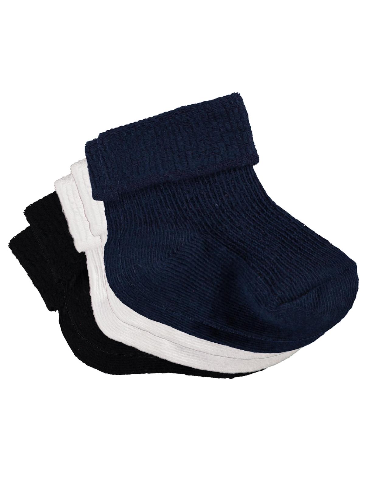 Civil Baby Basic Kıvrık 3'lü 6- Bebek Erkek Çorap Set