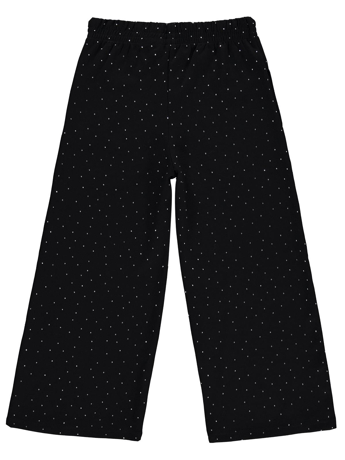 Civil Girls Kız Çocuk Taşlı 6-9 Yaş Pantolon - Siyah