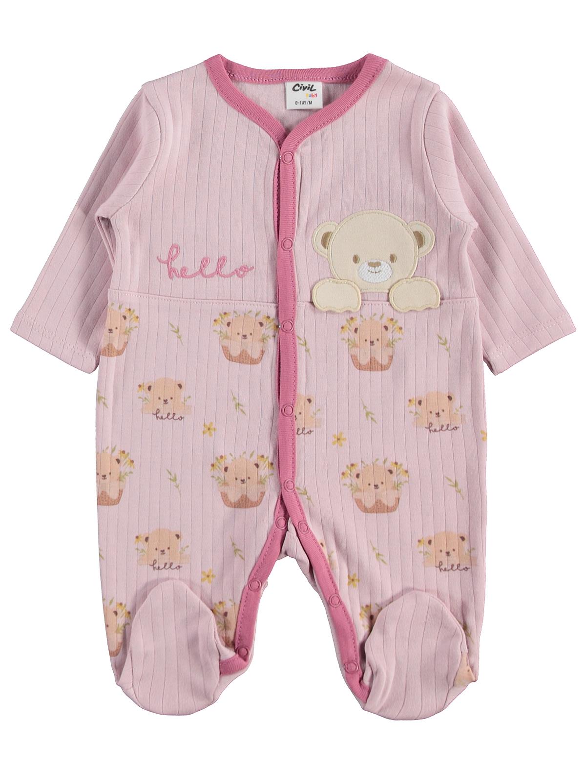 Civil Baby Ayı Empirme 8 li Zıbın Setleri - Lila