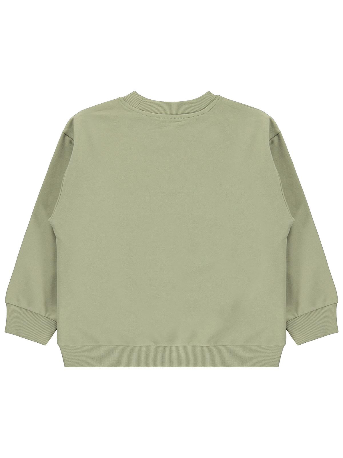 Civil Boys Erkek Çocuk Basic Sweatshirt | Fırçalı 2 İp Uzun Kol | Okul Kreş ve Günlük Kullanım - Haki