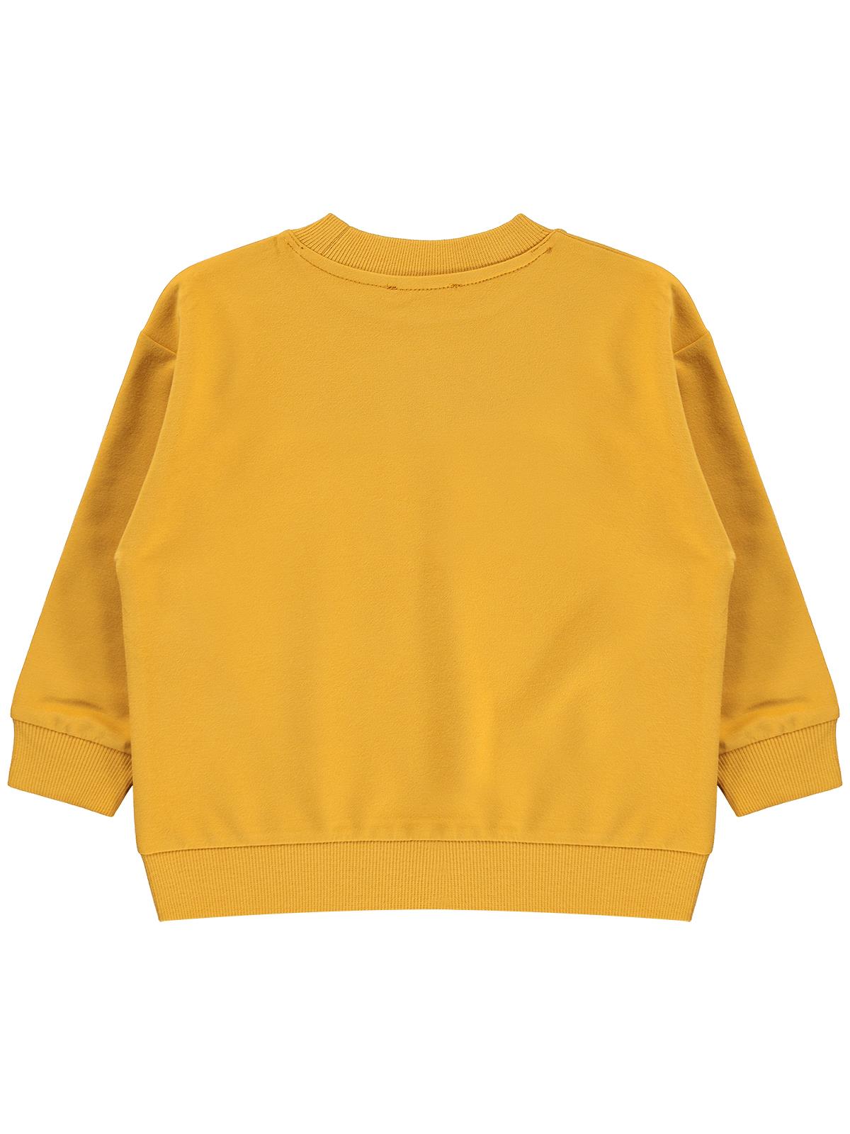 Civil Boys Erkek Çocuk Basic Sweatshirt | Fırçalı 2 İp Uzun Kol | Okul Kreş ve Günlük Kullanım - Hardal