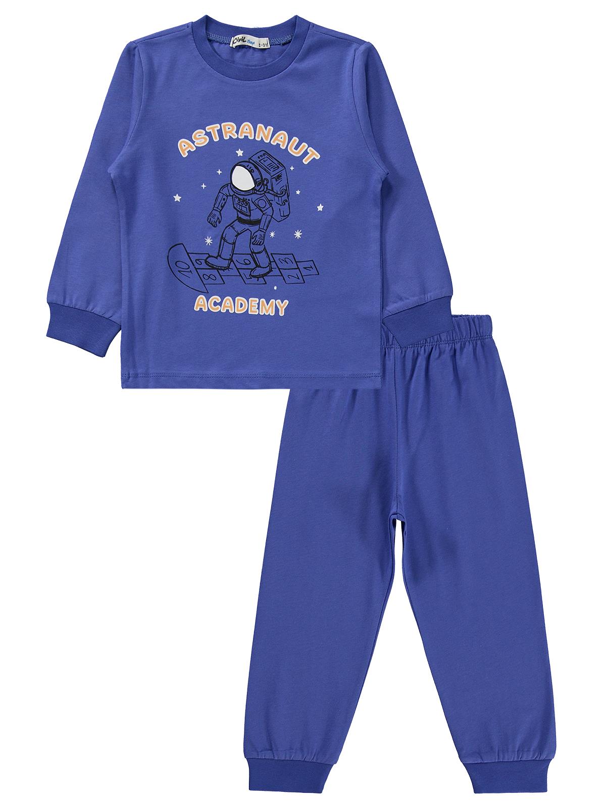 Civil Boys Astronot Baskılı 2-5 Yaş Pijama Takımı - Mavi