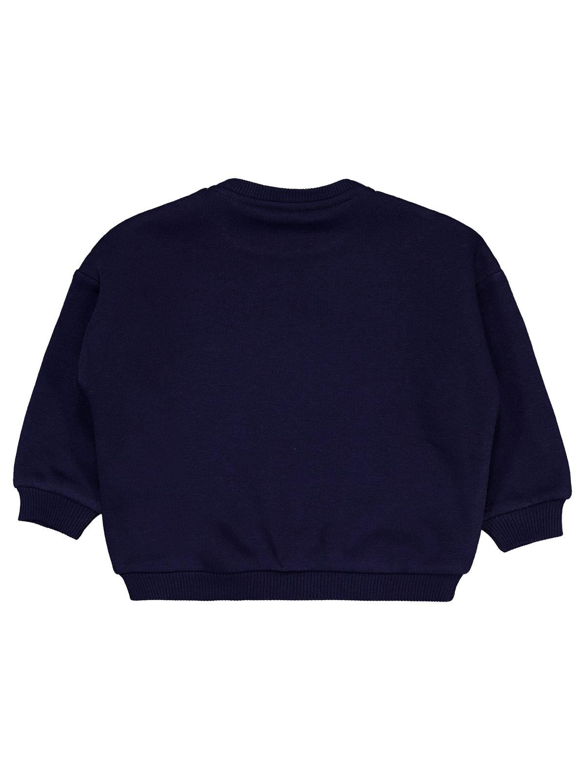 Civil Baby Bonjour Yazı Baskılı 6-18 Ay Sweatshirt - Lacivert