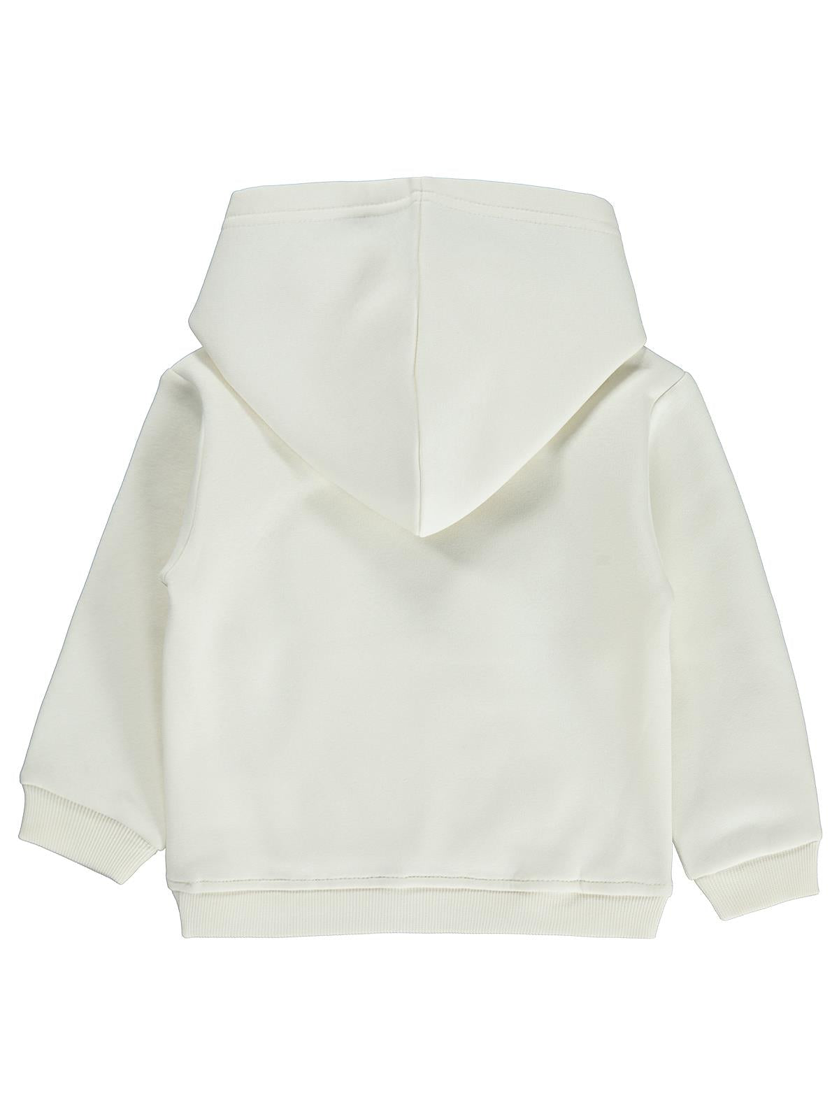 Civil Girls Kanguru Cepli 2-5 Yaş Sweatshirt - Ekru
