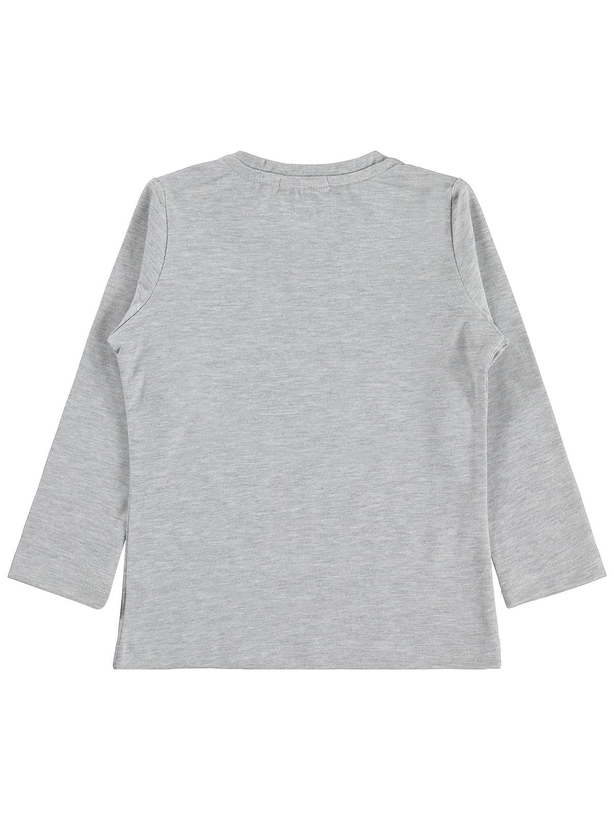 Civil Girls Kız Çocuk Tavşan Baskılı Sweatshirt | Likralı Süprem Şardonlu | Okul Kreş ve Günlük Kullanım - Gri