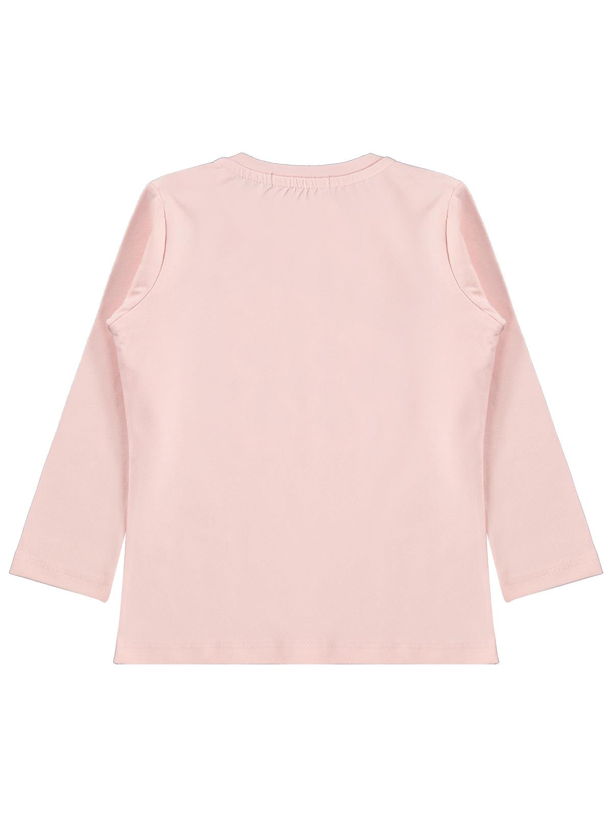 Civil Girls Kız Çocuk Tavşan Baskılı Sweatshirt | Likralı Süprem Şardonlu | Okul Kreş ve Günlük Kullanım - Pudra