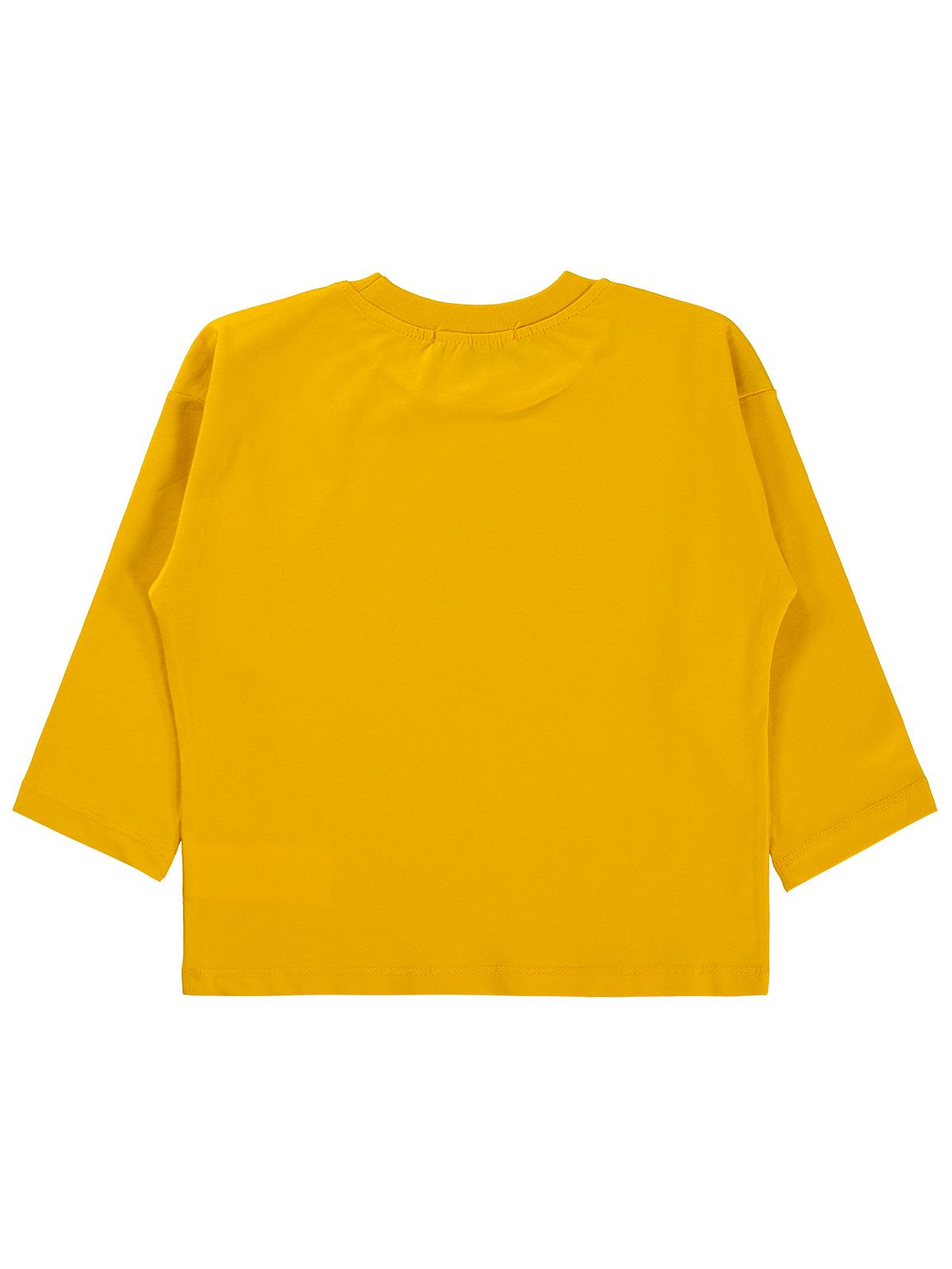 Civil Boys Erkek Çocuk Dınosaur Baskılı Sweatshirt Km | Süprem Uzun Kol | Okul Kreş ve Günlük Kullanım - Hardal