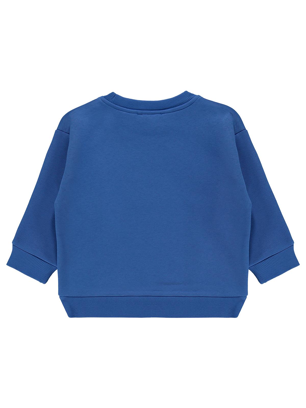 Civil Erkek Çocuk Speed Crıme Baskılı Sweatshirt Km | 3 İp Uzun Kol | Okul Kreş ve Günlük Kullanım - Mavi