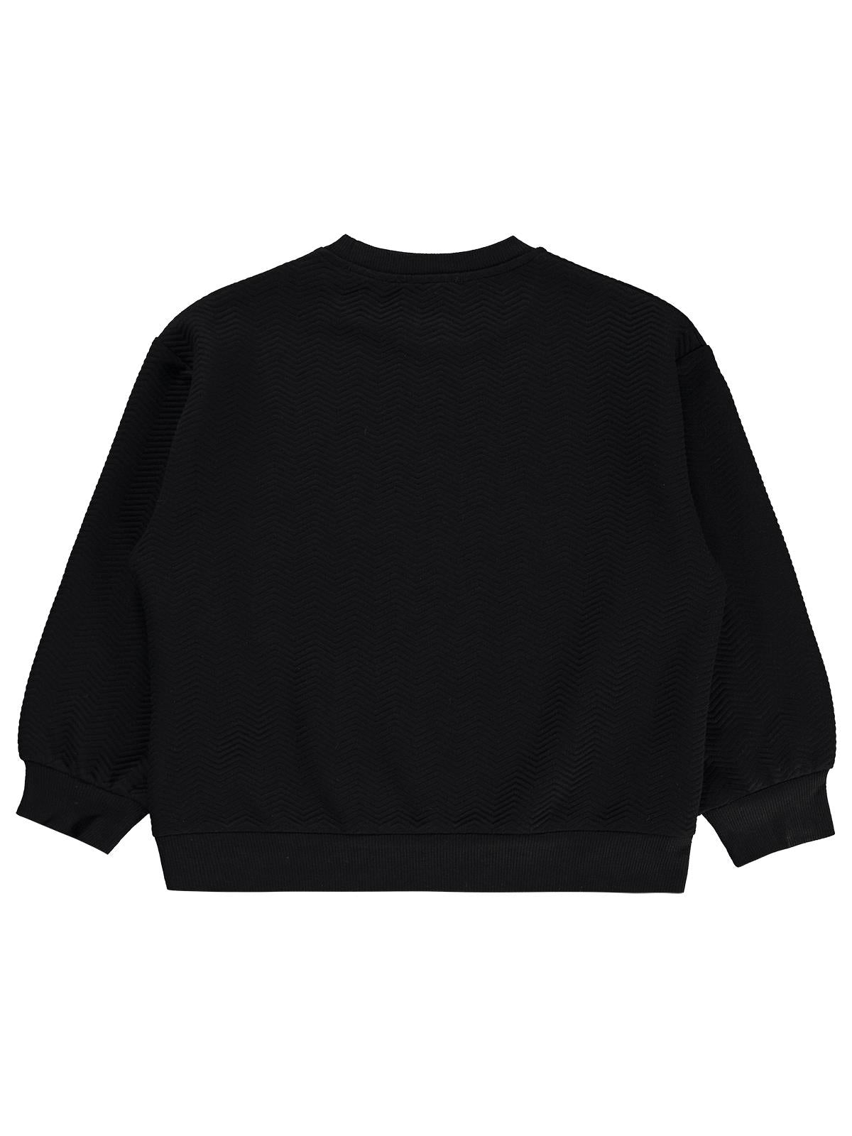 Civil Boys Çizgili 10-13 Yaş Sweatshirt - Siyah