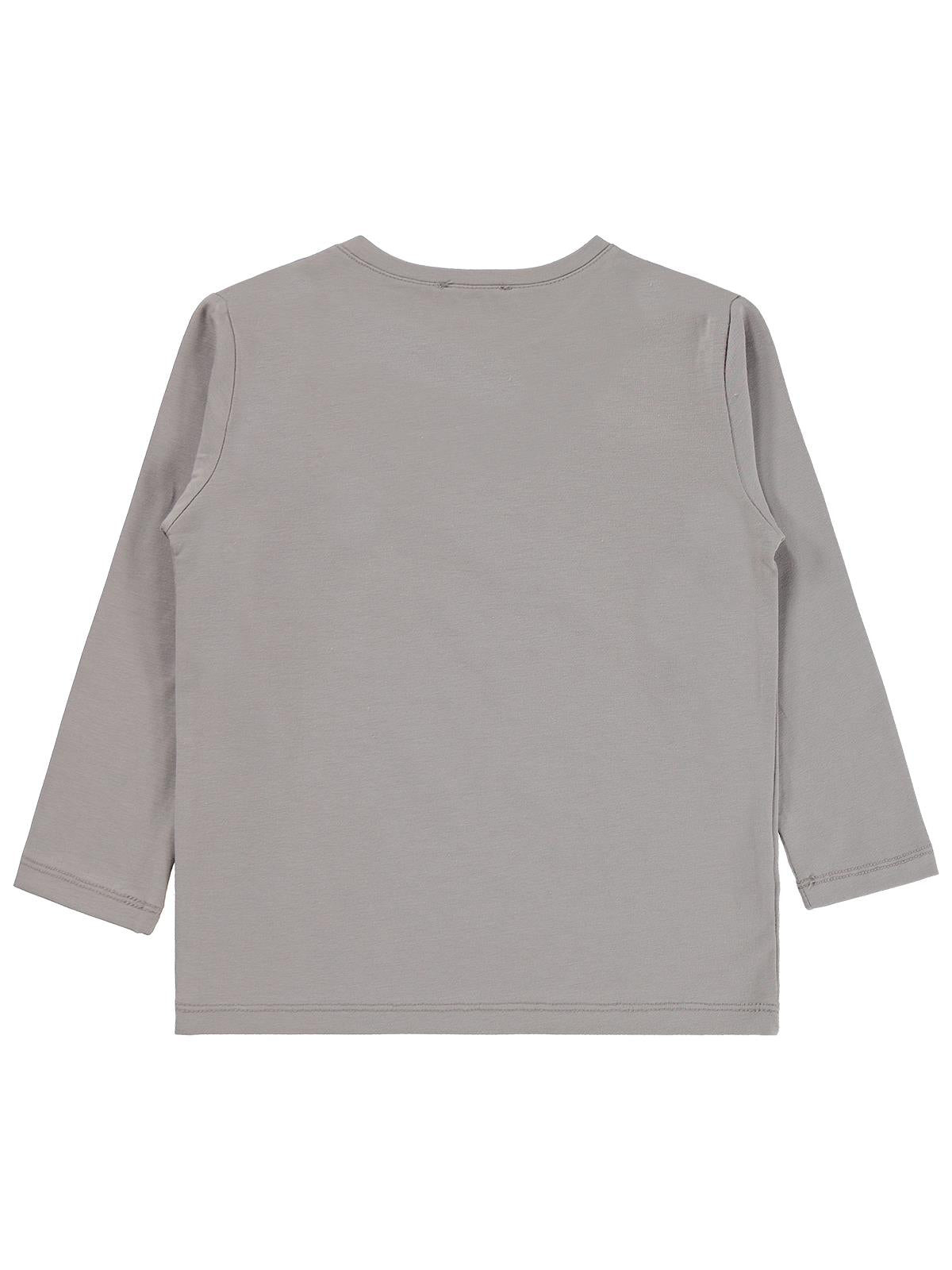 Civil Boys Erkek Çocuk Basic Sweatshirt | Likralı Süprem Uzun Kol | Okul Kreş ve Günlük Kullanım - Gri