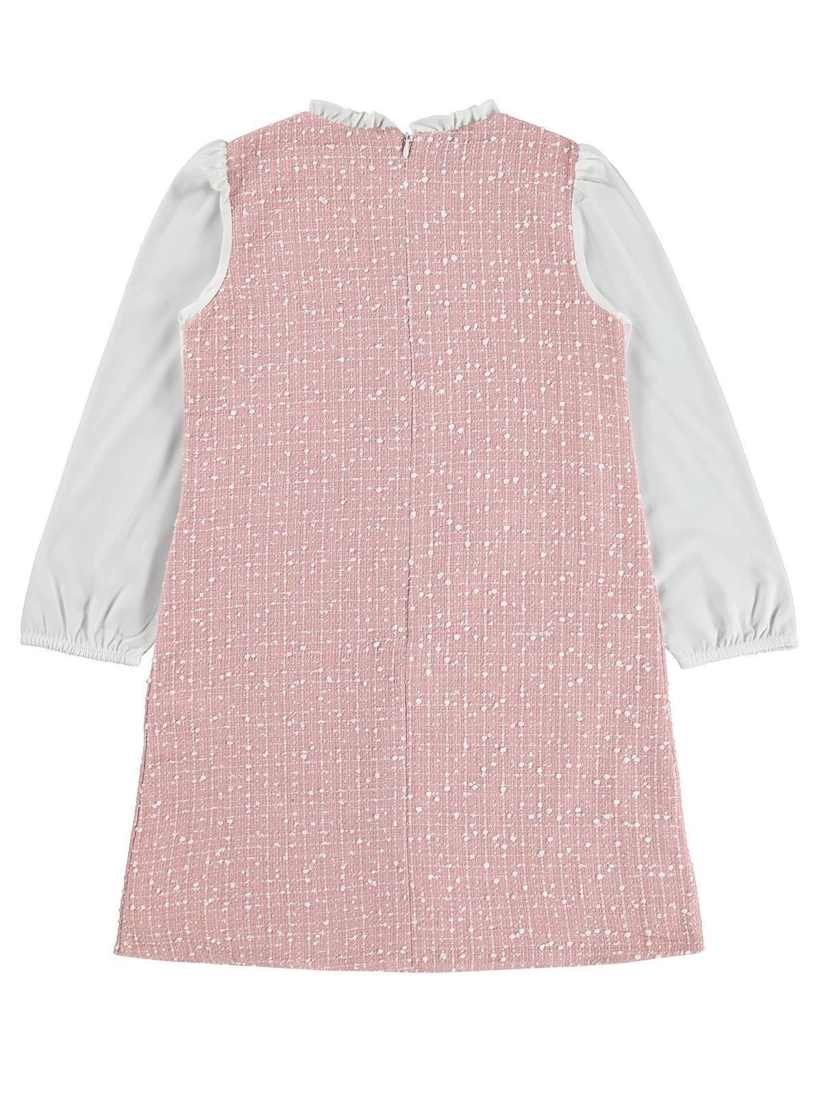 Civil Girls Gömlekli Tüvit 10-13 Yaş Elbise - Pembe
