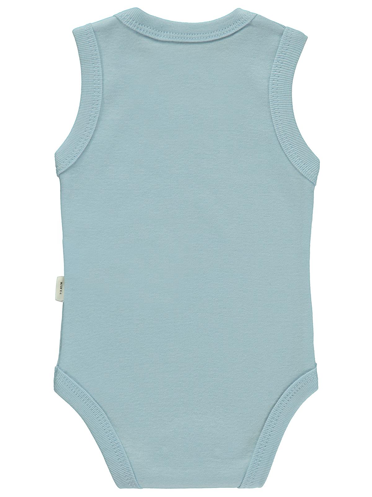 Civil Baby Hello Ocean Baskılı 0-3 Yaş Çıtçıtlı Badi - Mavi