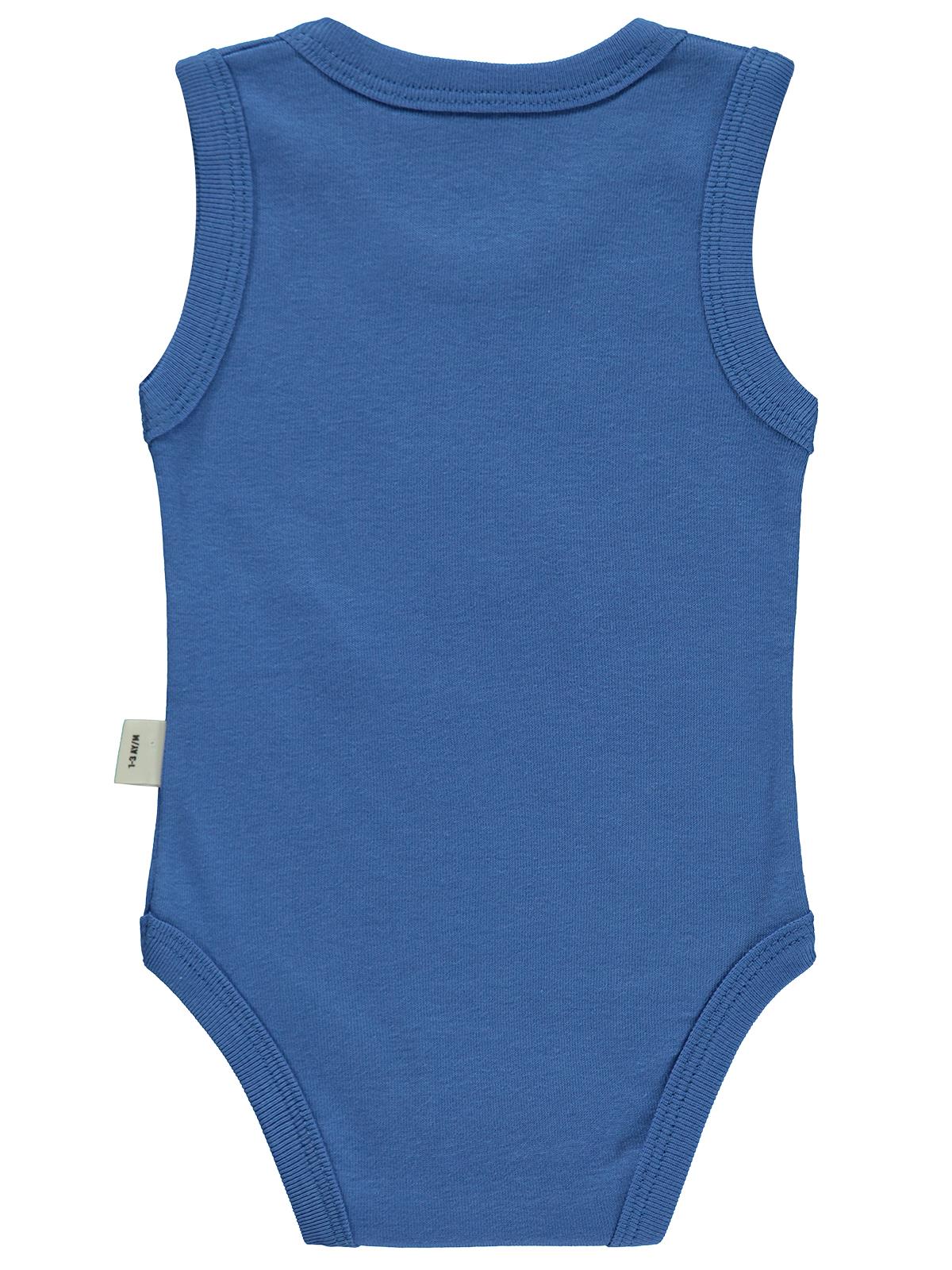 Civil Baby Hello Ocean Baskılı 0-3 Yaş Çıtçıtlı Badi - Mavi