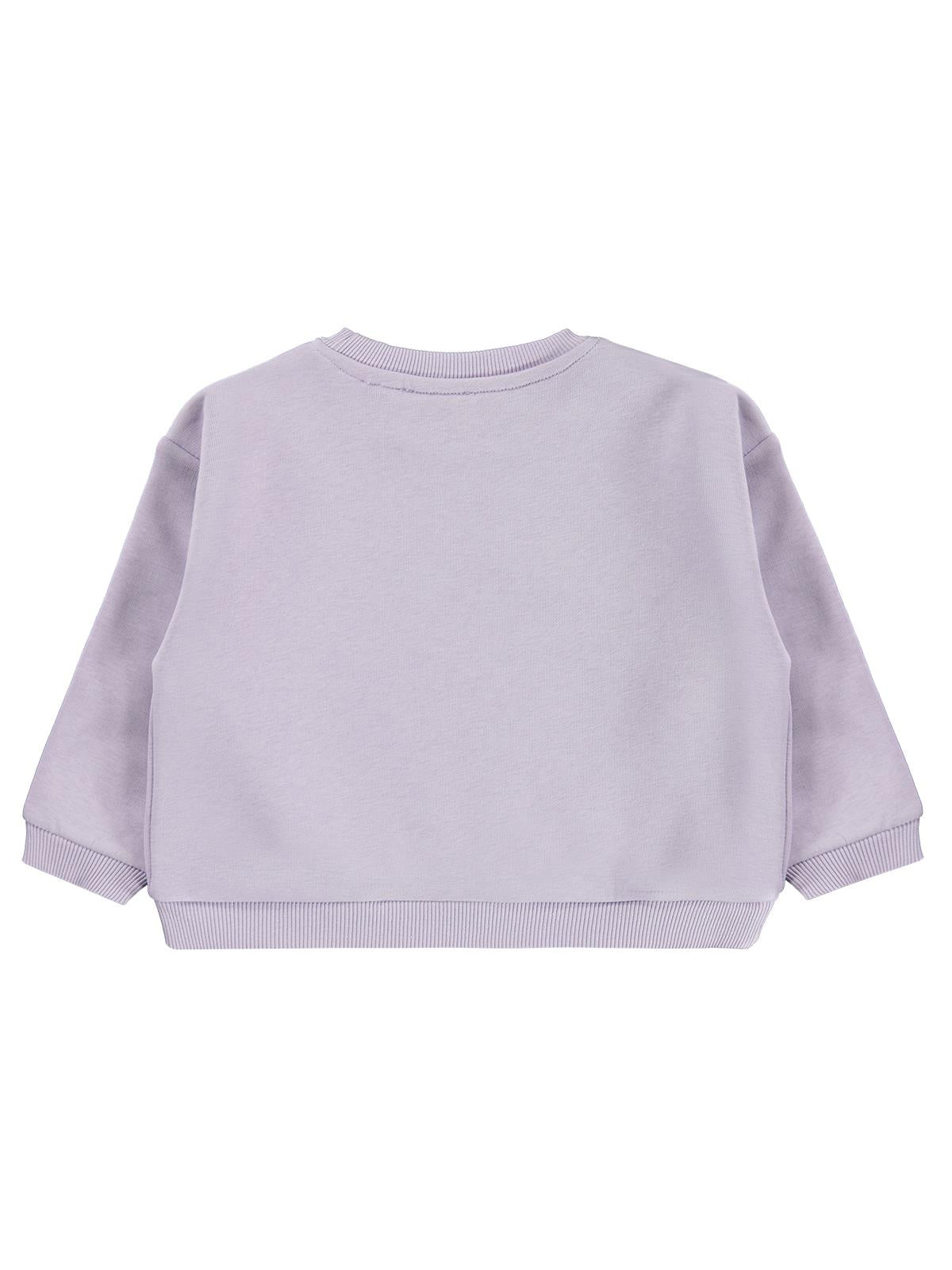 Kuromi Sweatshirt | 3 İp Uzun Kol Bisiklet Yaka Baskılı | Okul Kreş ve Günlük Kullanım - Lila