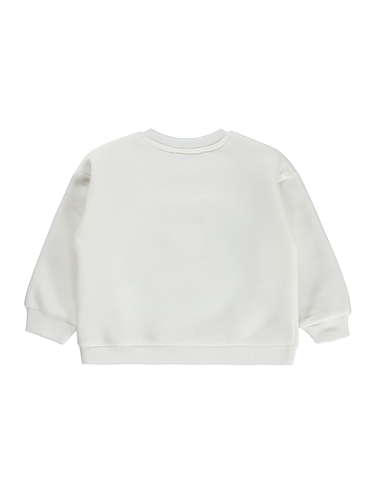 Civil Girls Tavşan Nakışlı 2-5 Yaş Sweatshirt - Ekru