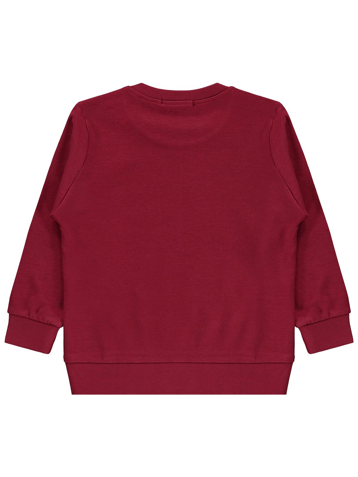 Civil Boys Erkek Çocuk Certıfıed Baskılı Sweatshirt Km | İnterlok Uzun Kol | Okul Kreş ve Günlük Kullanım - Bordo
